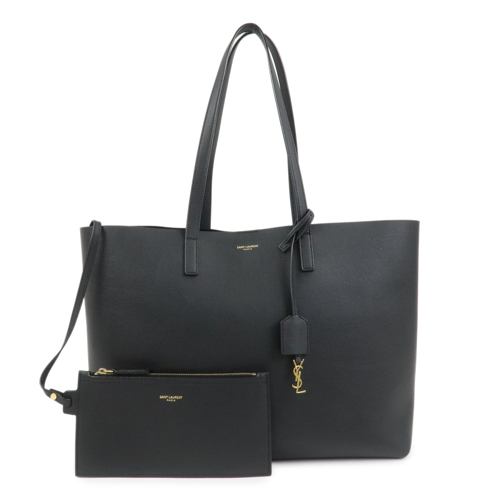 SAINT LAURENT PARIS Shopping Bag EAST WEST Tote Bag Black 600281