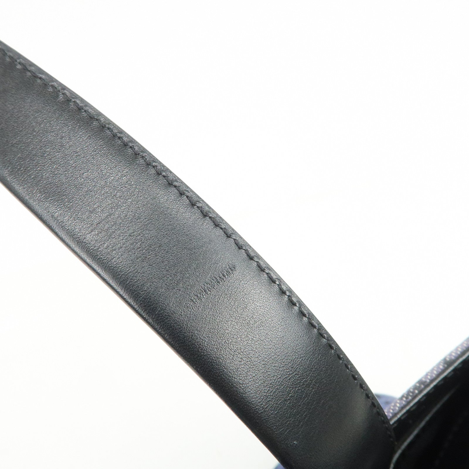 BVLGARI Logo Mania Denim Leather Shoulder Bag Hand Bag Blue Black