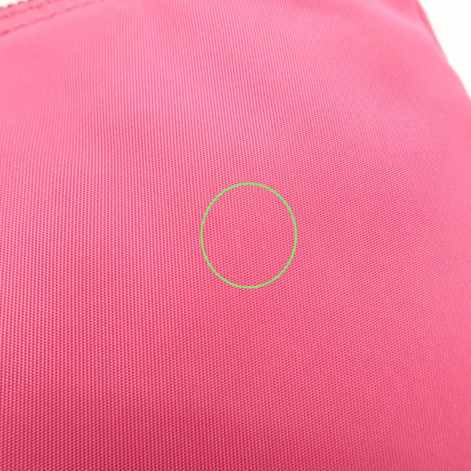 PRADA Triangle Logo Nylon Pouch Cosmetic Pouch Fuchsia Pink 1NA693