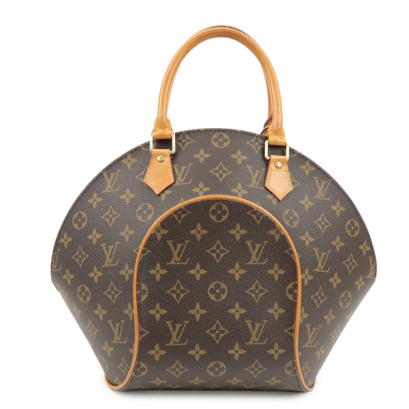 Louis Vuitton Monogram Ellipse MM Hand Bag Brown M51126 Used