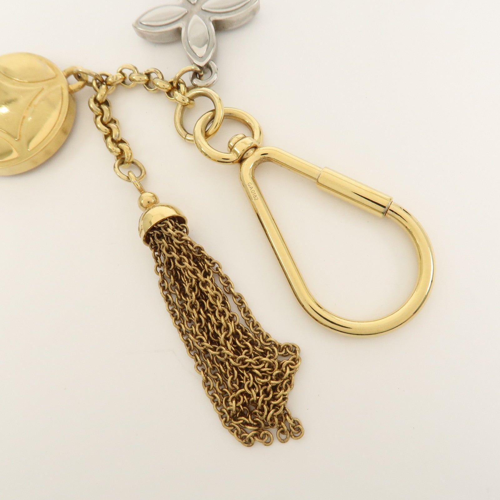 Louis Vuitton Porte Cles Ice Flower Bag Charm Gold Silver M66780