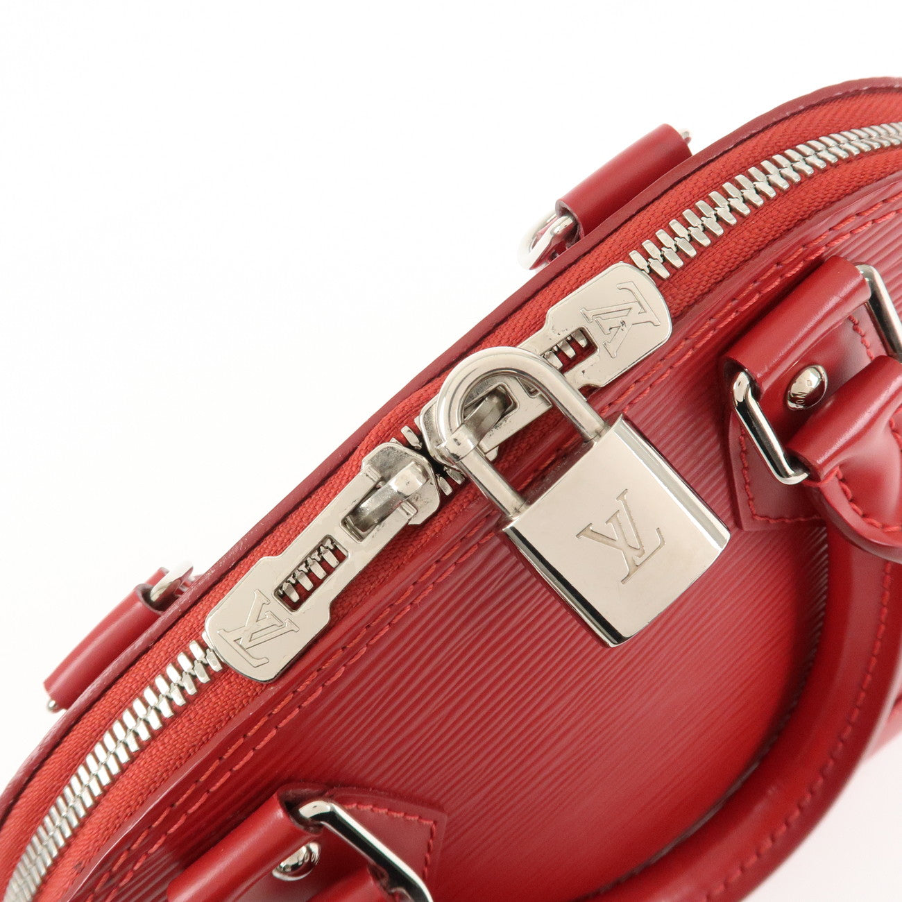 Louis Vuitton Epi Alma BB 2Way Hand Shoulder Bag Carmine M40850 Used