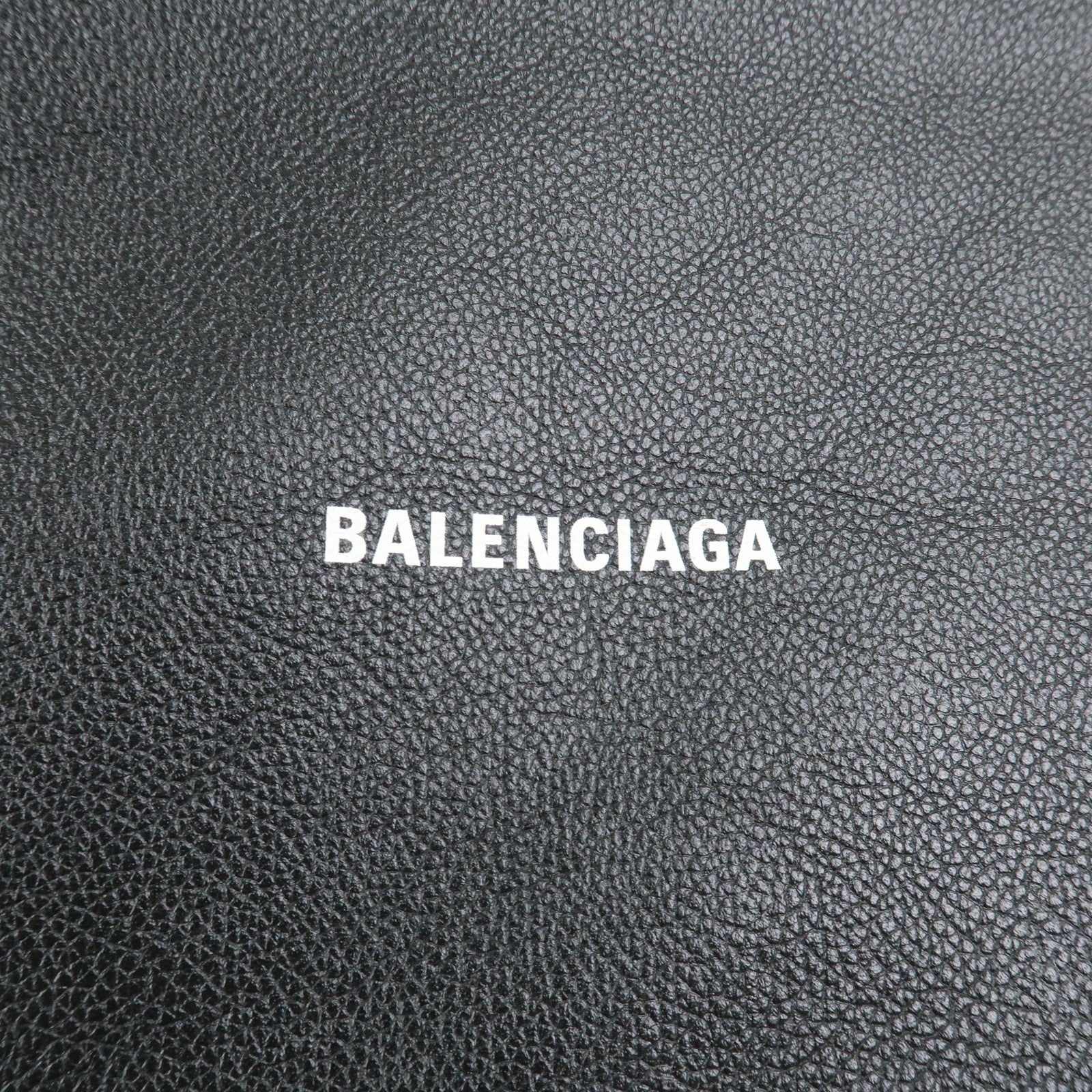 BALENCIAGA Everyday Leather Clutch Bag Flat Pouch Black 655605