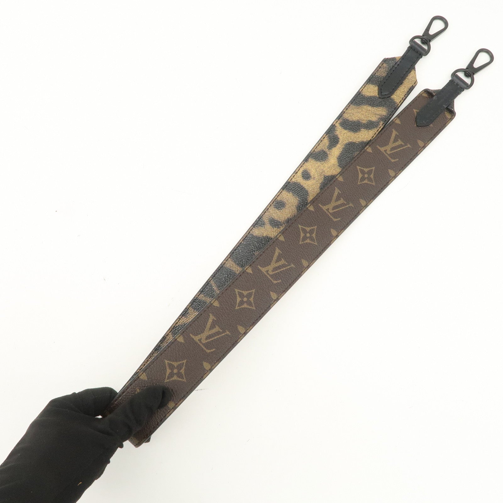 Louis Vuitton Monogram Canvas Shoulder Strap Leopard Brown J02290