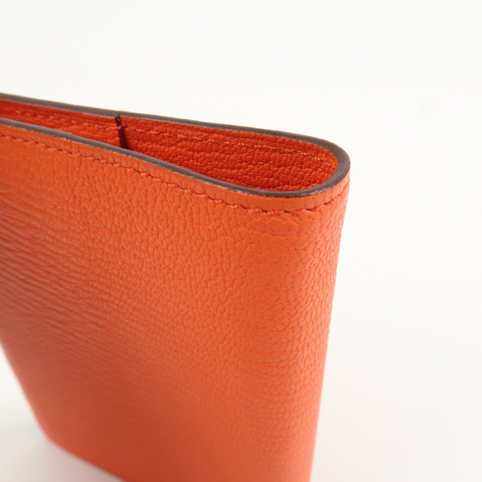 HERMES Leather Agenda PM Planner Cover X Stamped Orange