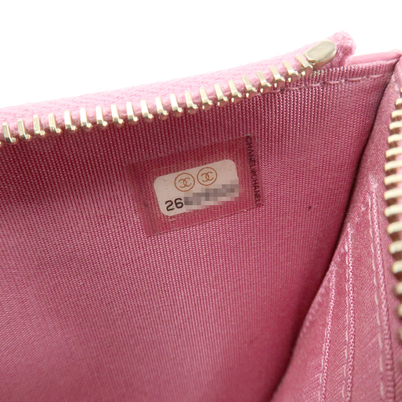 CHANEL Lamb Skin Matelasse Boy Chanel COCO Mark Fragment Case Used