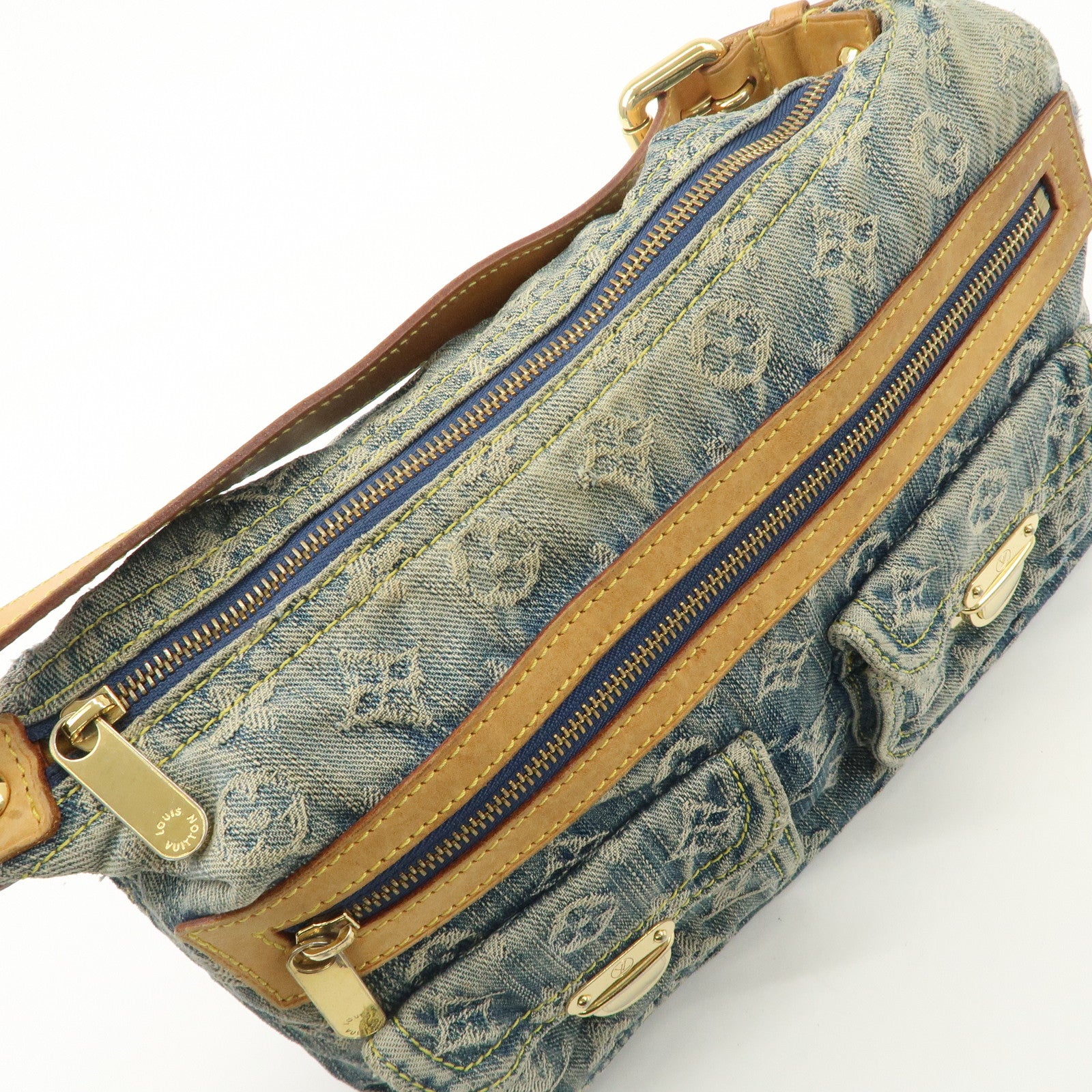 Louis Vuitton Monogram Denim Baggy PM 2Way Bag Shoulder Bag M95049 Used