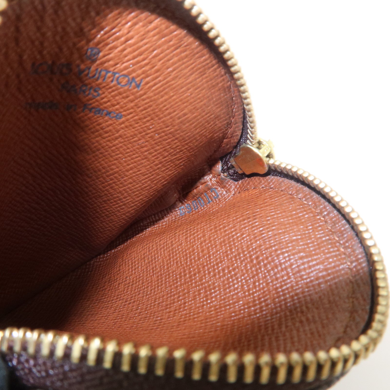 Louis Vuitton Monogram Porte Monnaie Rond Coin Case Brown M61926 Used