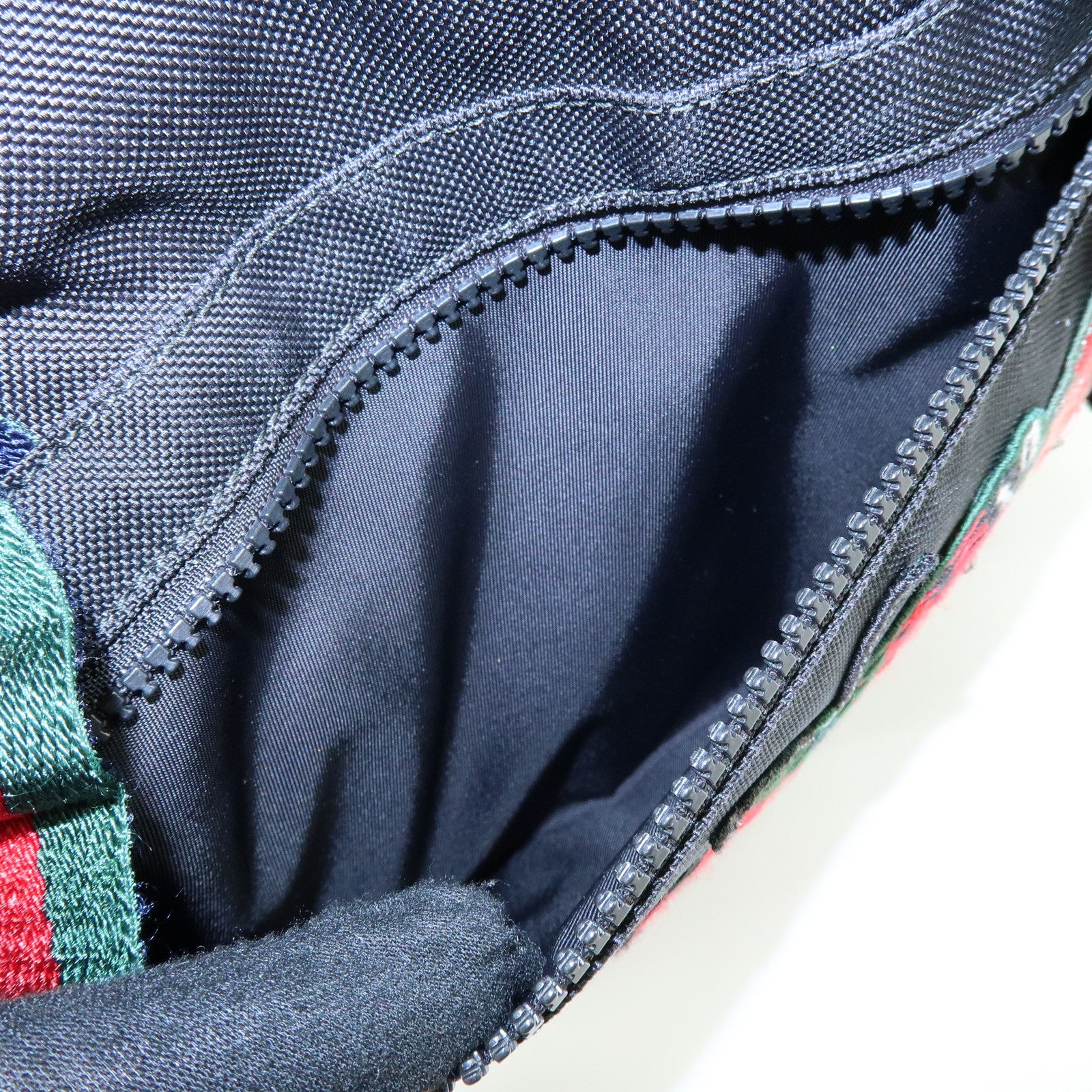 GUCCI Sherry Cat Head Embroidery Tiger Canvas Backpack Black 450982