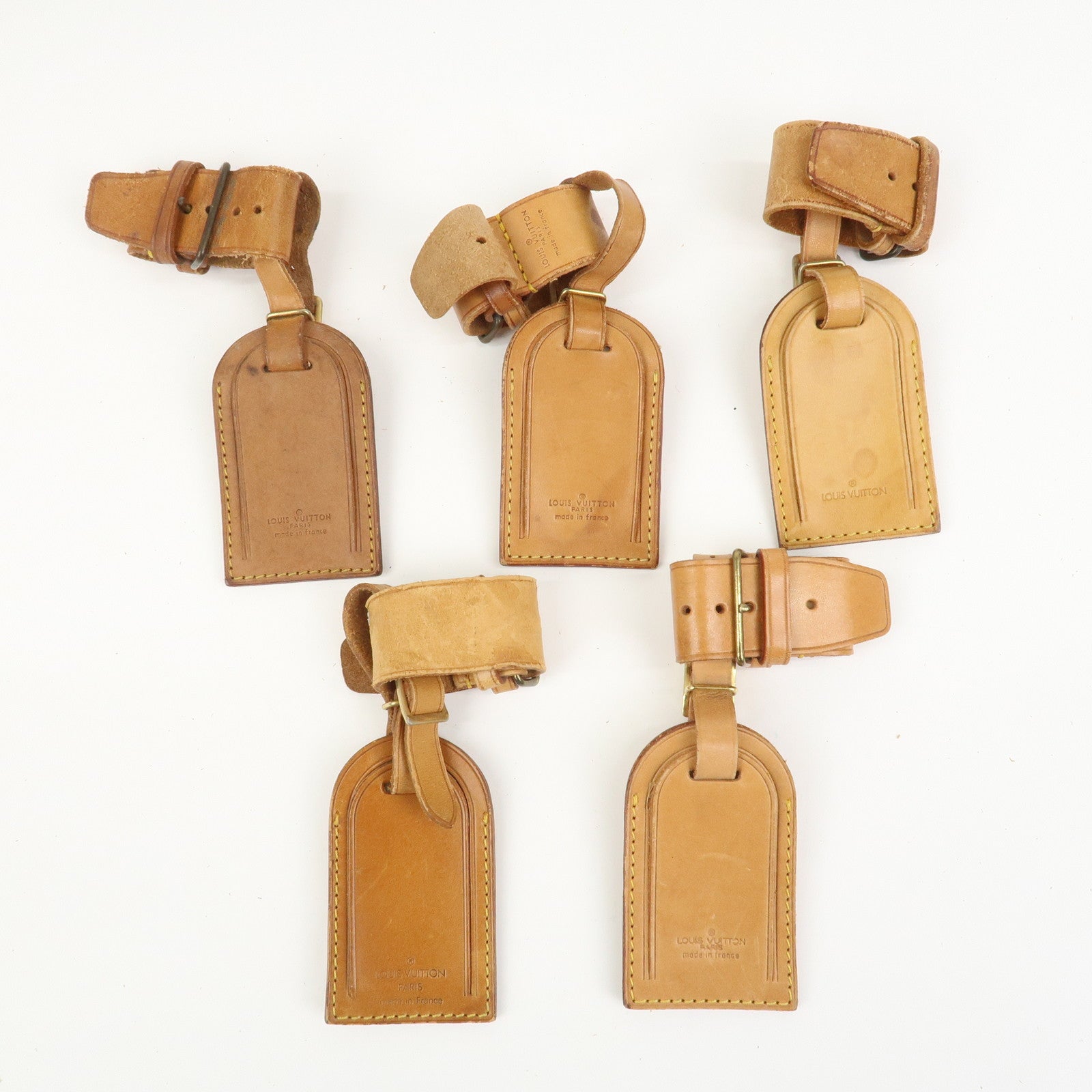 Louis Vuitton Set Of 20 Leather Name Tag & Poignet