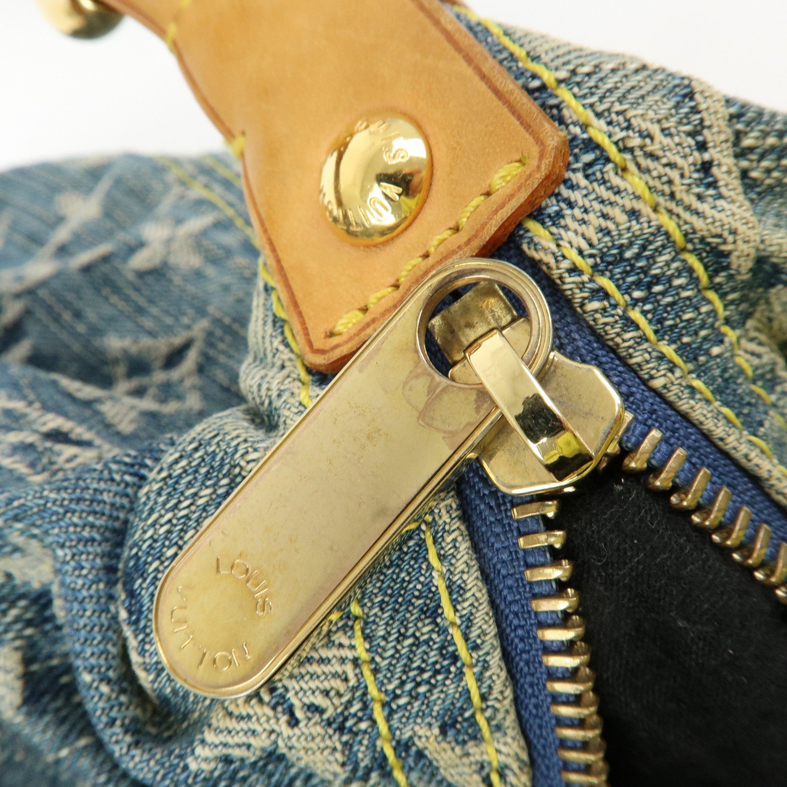 Louis Vuitton Monogram Denim Baggy PM 2Way Bag Shoulder Bag M95049