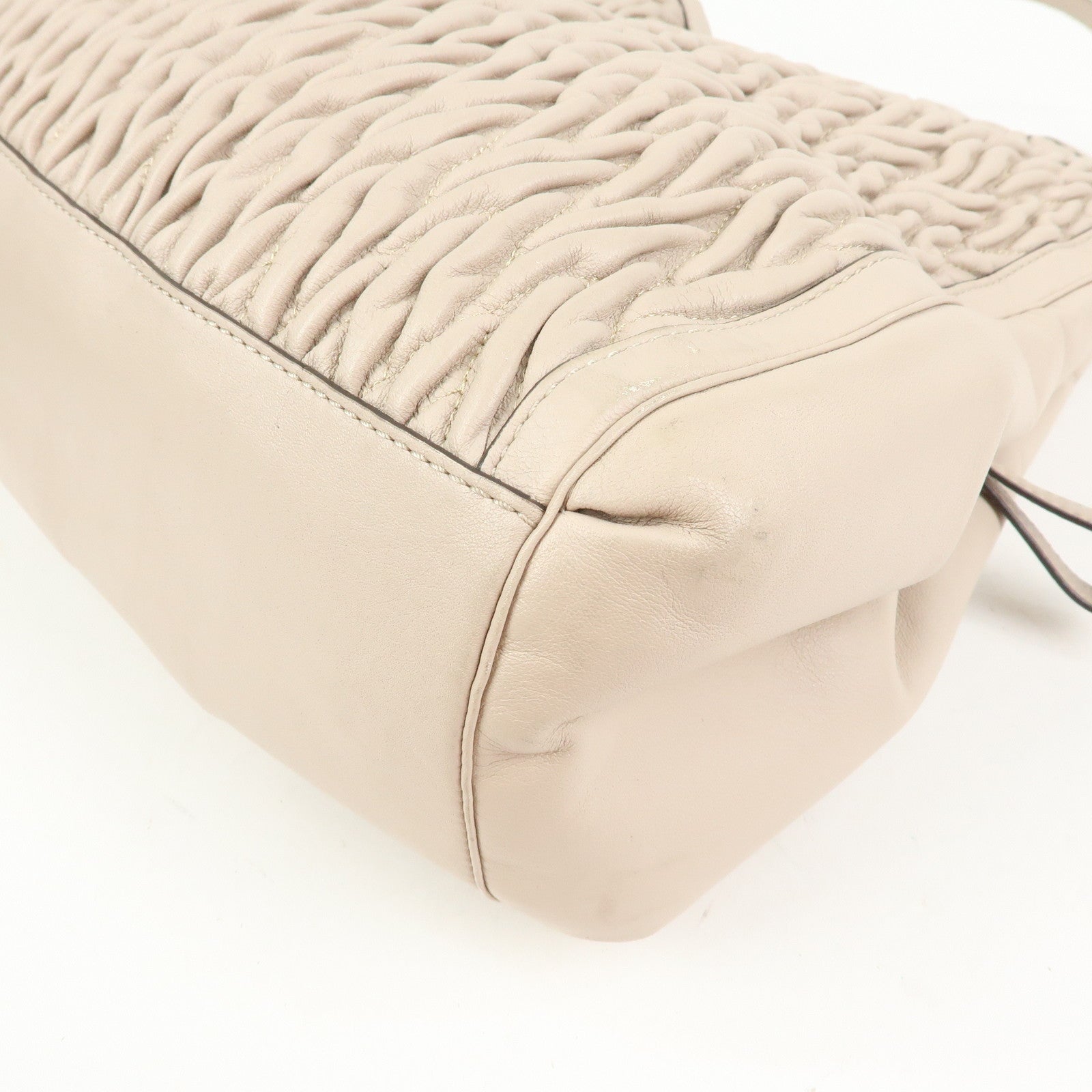 COACH Madison Leather Shoulder Bag Hand Bag Pink Beige