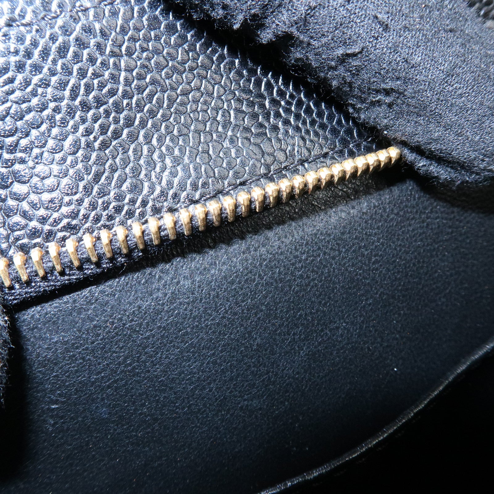 CHANEL Matelasse COCO Mark Caviarskin Medallion Tote Bag A01804