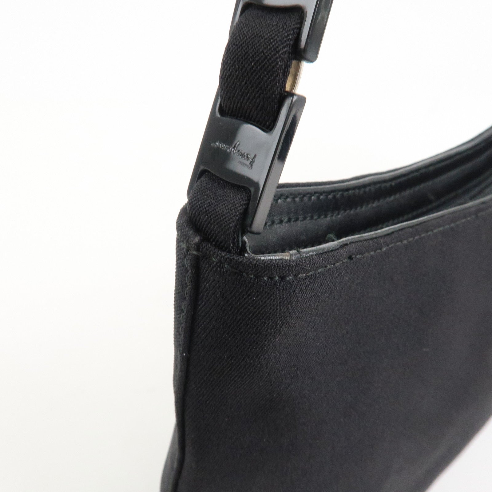 Ferragamo Nylon Shoulder Bag Hand Bag Black D21 9659