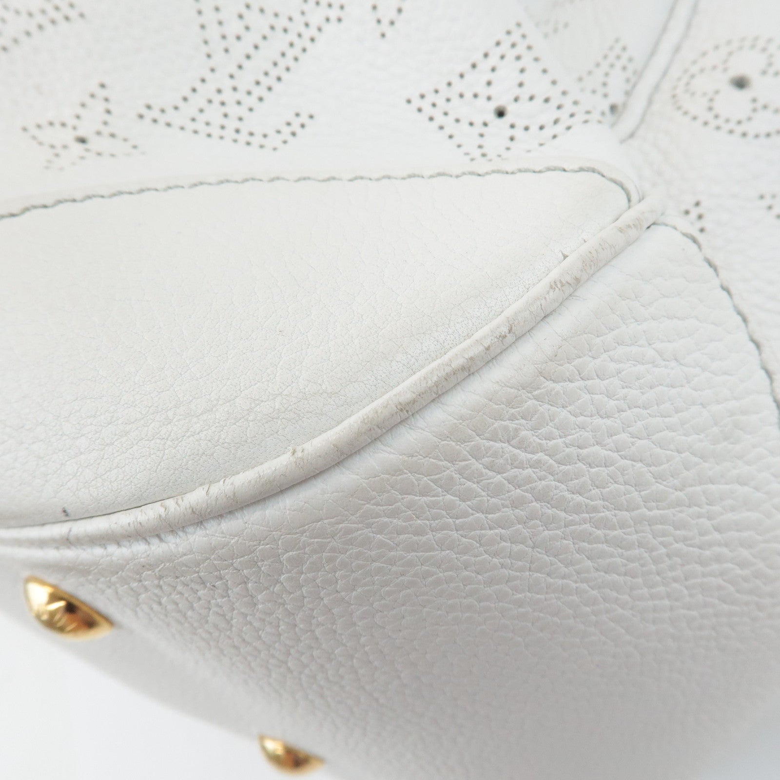 Louis Vuitton Monogram Mahina Solar PM Hand Bag Blanc M93126 Used