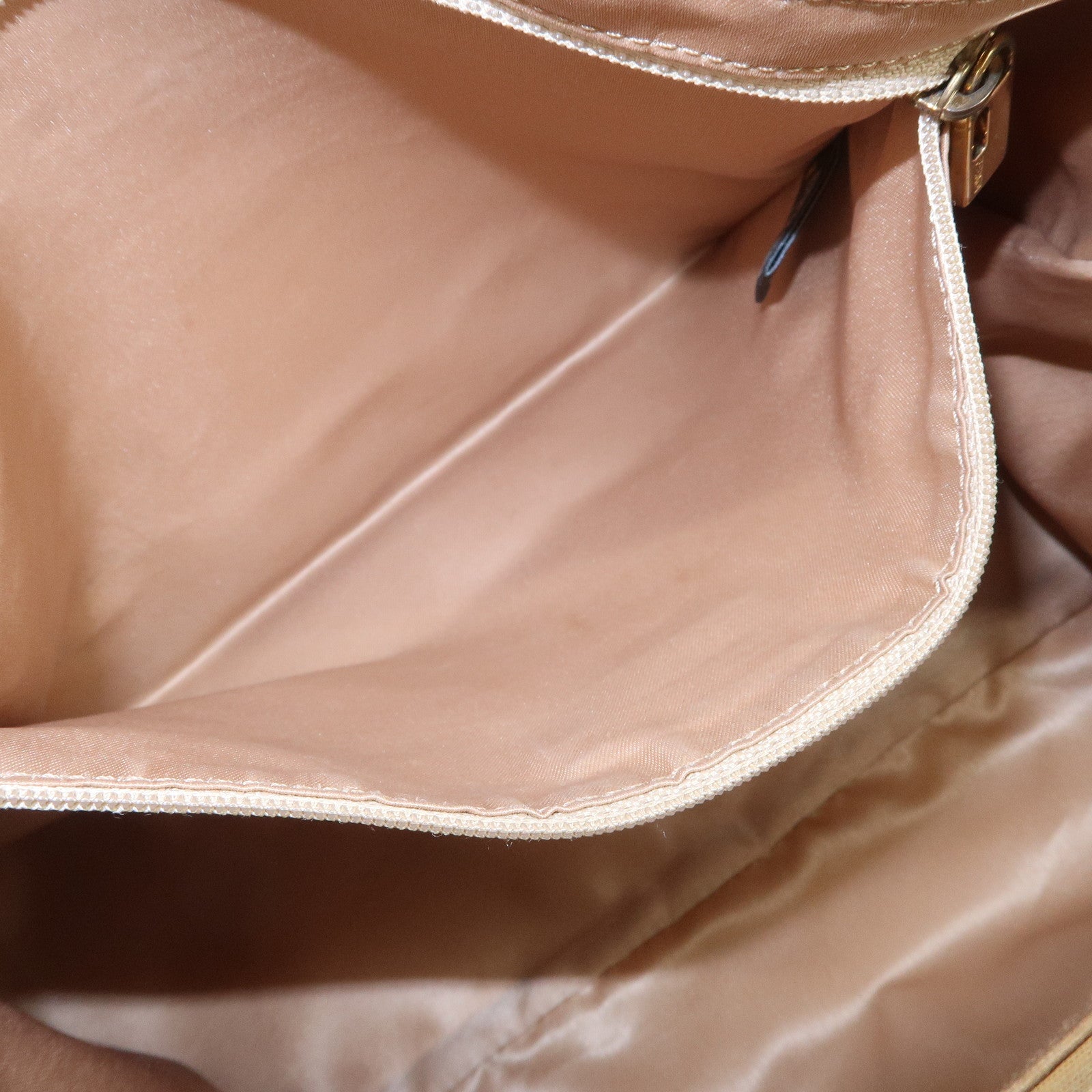 FENDI Big Mamma Baguette Leather Shoulder Bag Beige 8BR638