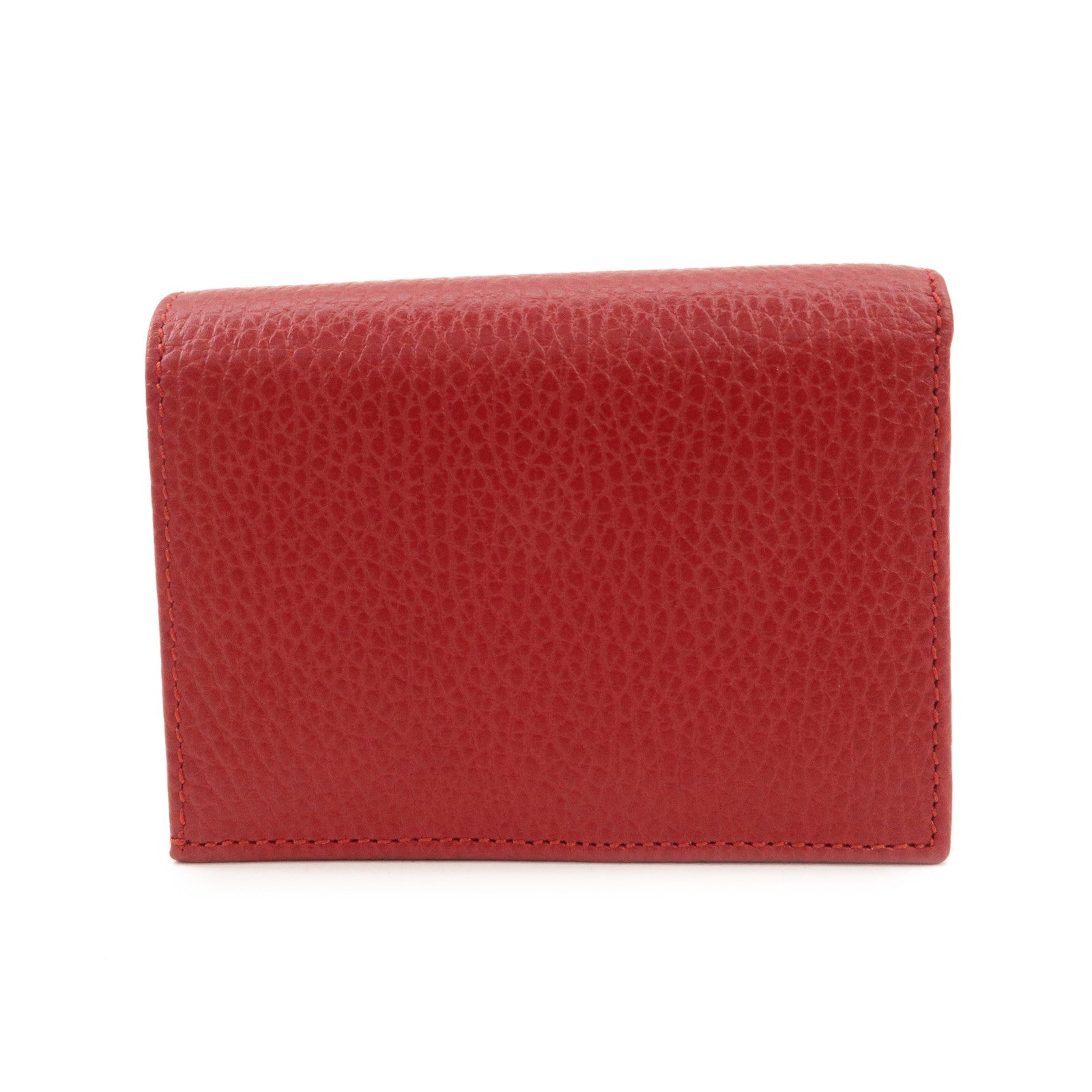 GUCCI GG Marmont Double G Mini Wallet Compact Wallet Red 456126 Used