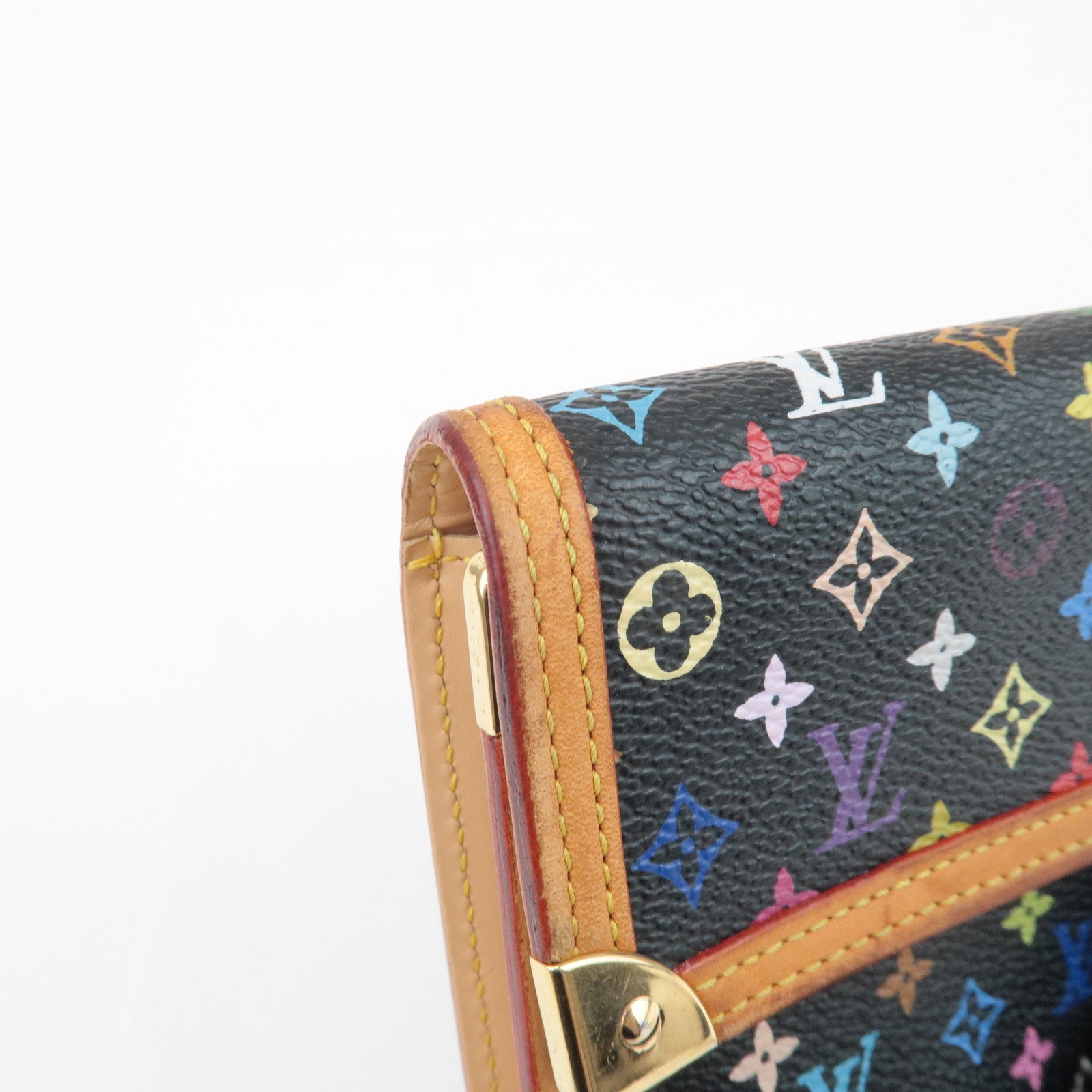 Louis Vuitton Monogram Multicolor Porte Trezor International Wallet M92658 Used