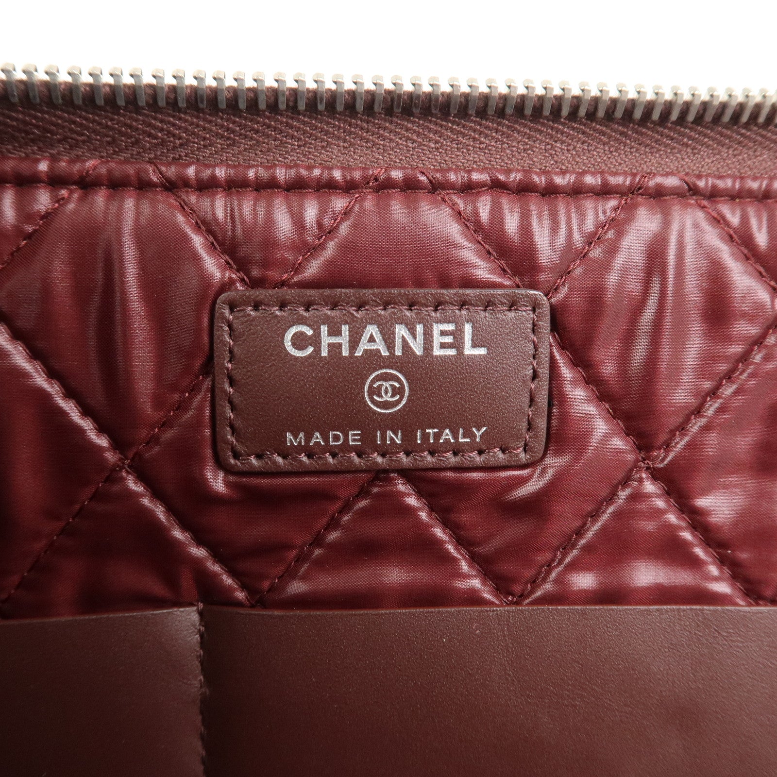 CHANEL COCO Mark Caviarskin Matelasse Clutch Bag Black A82388
