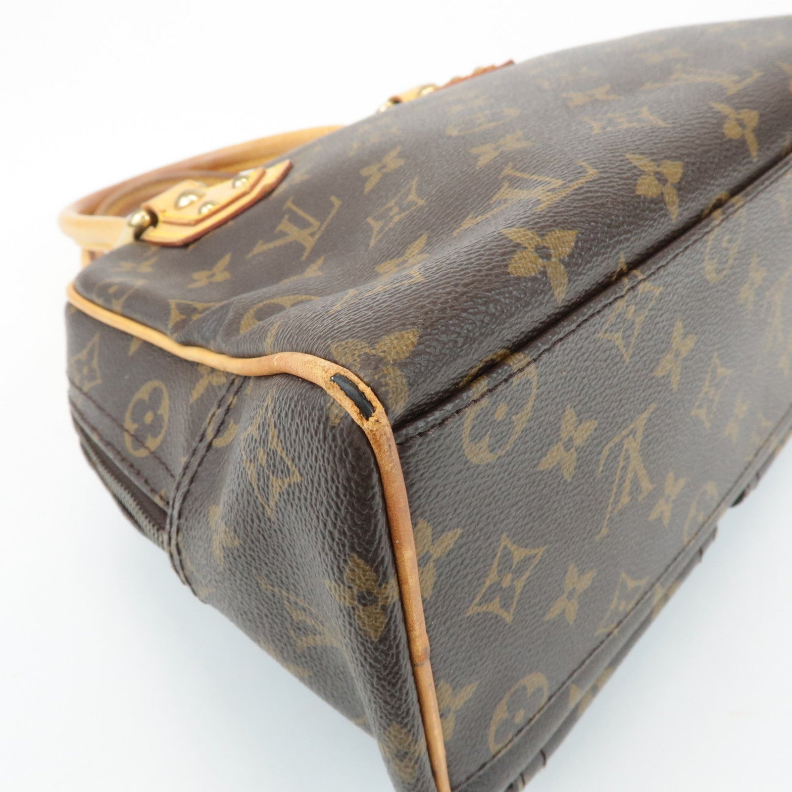 Louis Vuitton Monogram Manhattan PM Hand Bag Brown M40026