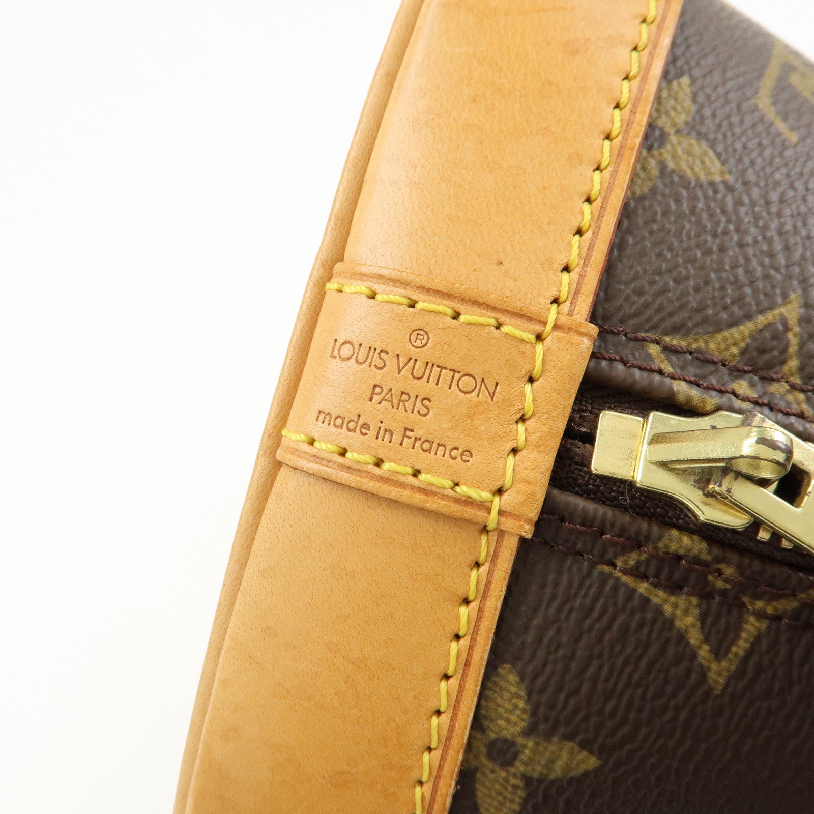 Louis Vuitton Monogram Canvas Leather Alma Hand Bag Brown M51130