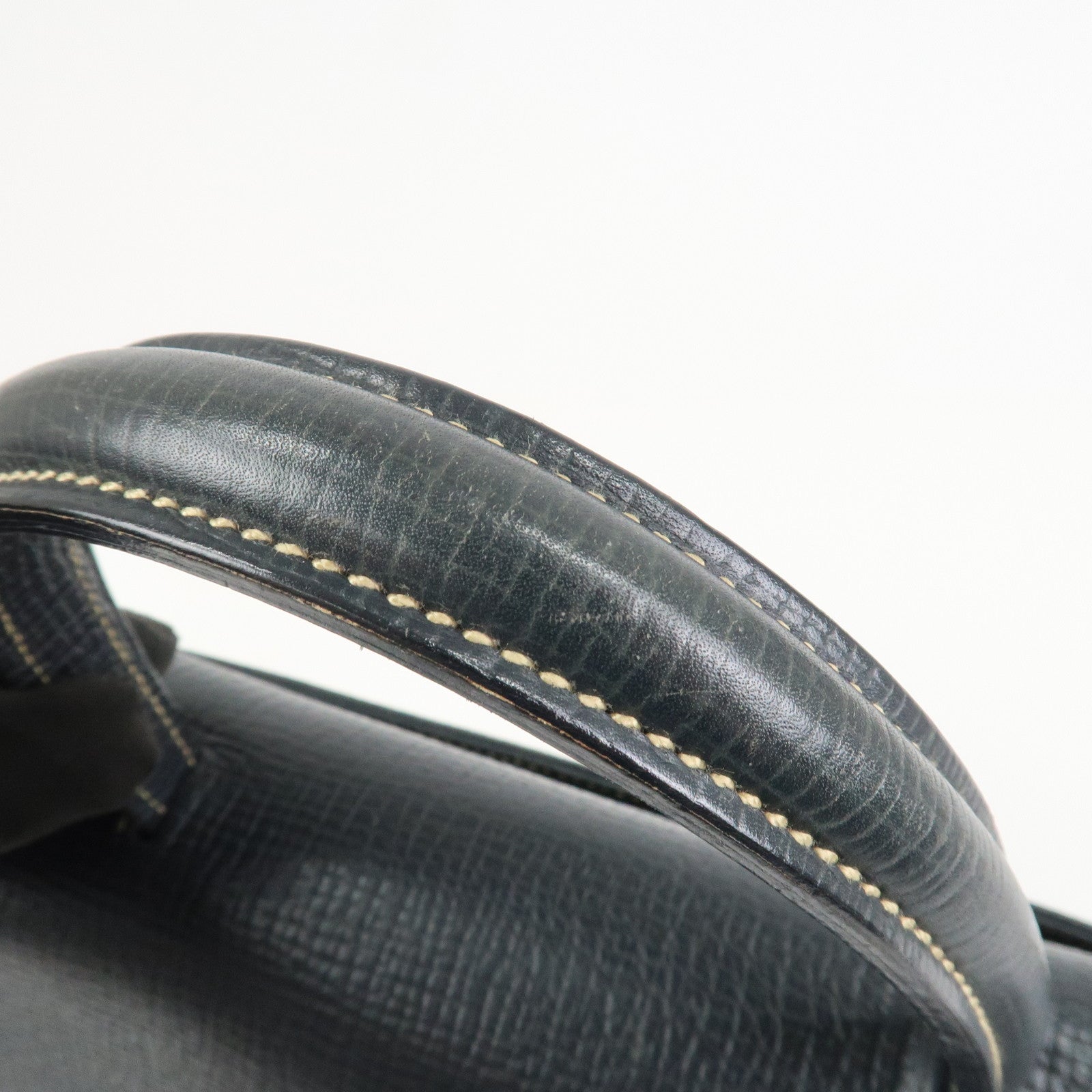 LOEWE Leather 2Way Bag Hand Bag Shoulder Bag Dark Navy