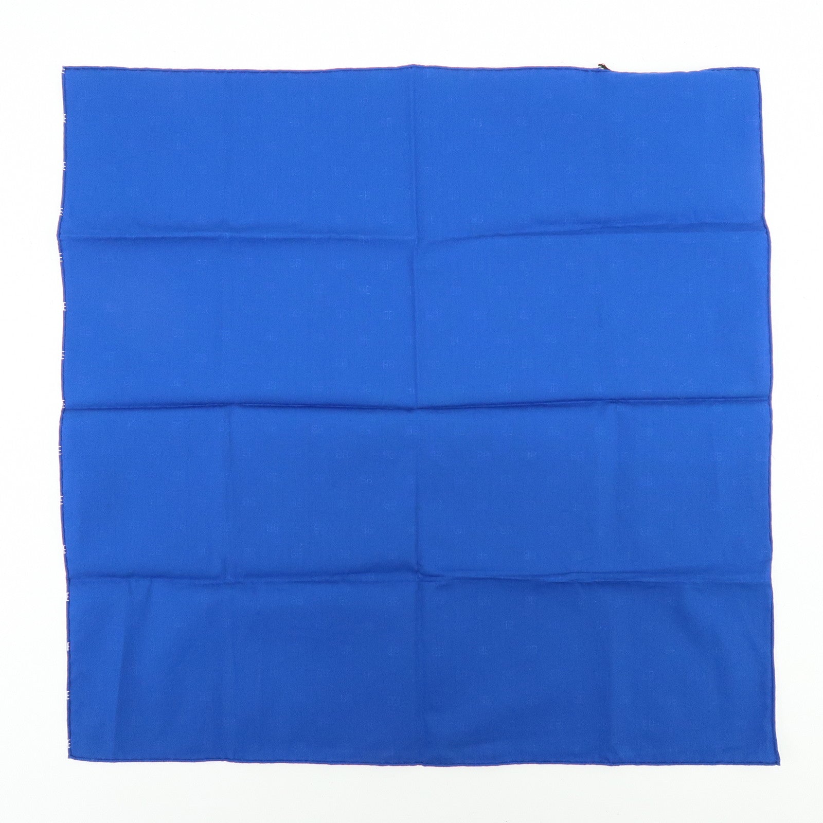BALENCIAGA BB Logo Cotton 100% Scarf Tokyo Limited Blue