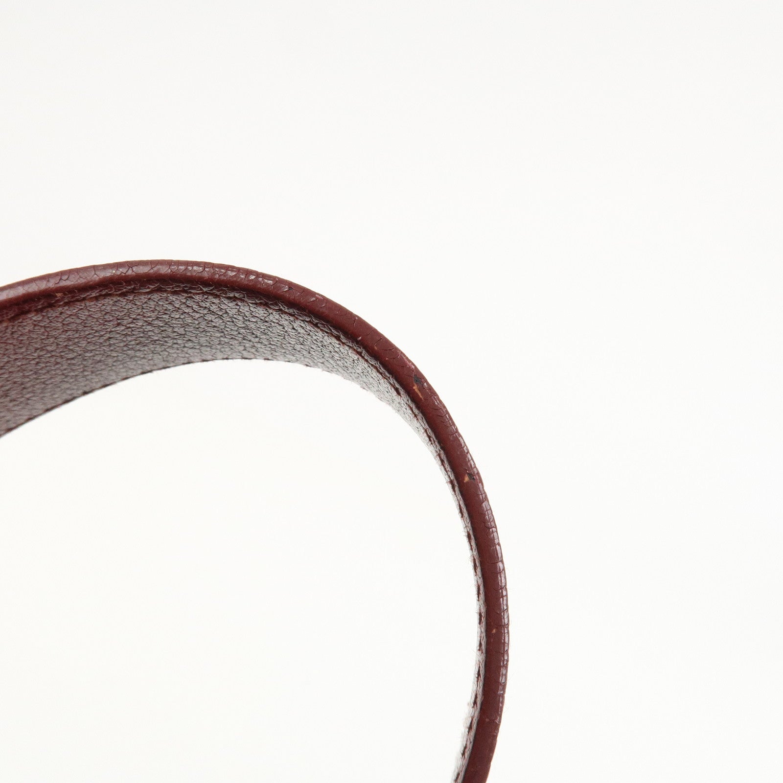 BVLGARI Chandra Leather Shoulder Bag Hand Bag Bordeaux