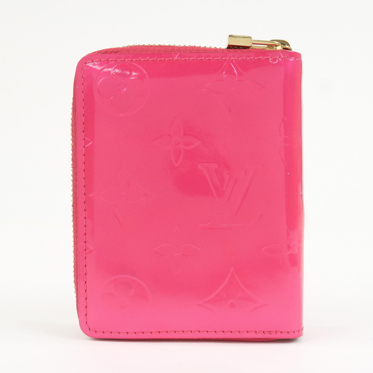 Louis Vuitton Monogram Vernis Bloom Zippy Wallet Pink M91238