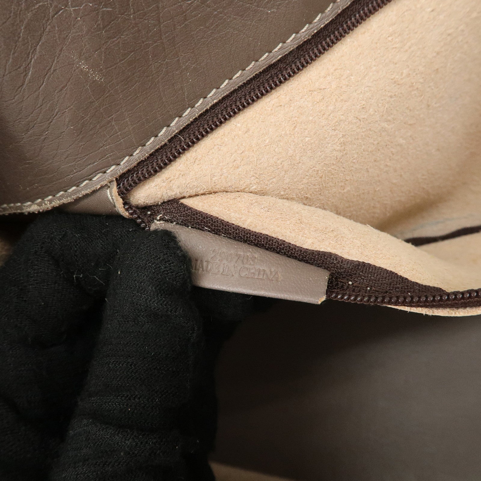 LOEWE Anagram Leather Shopper Tote Bag Shoulder Bag Brown Used