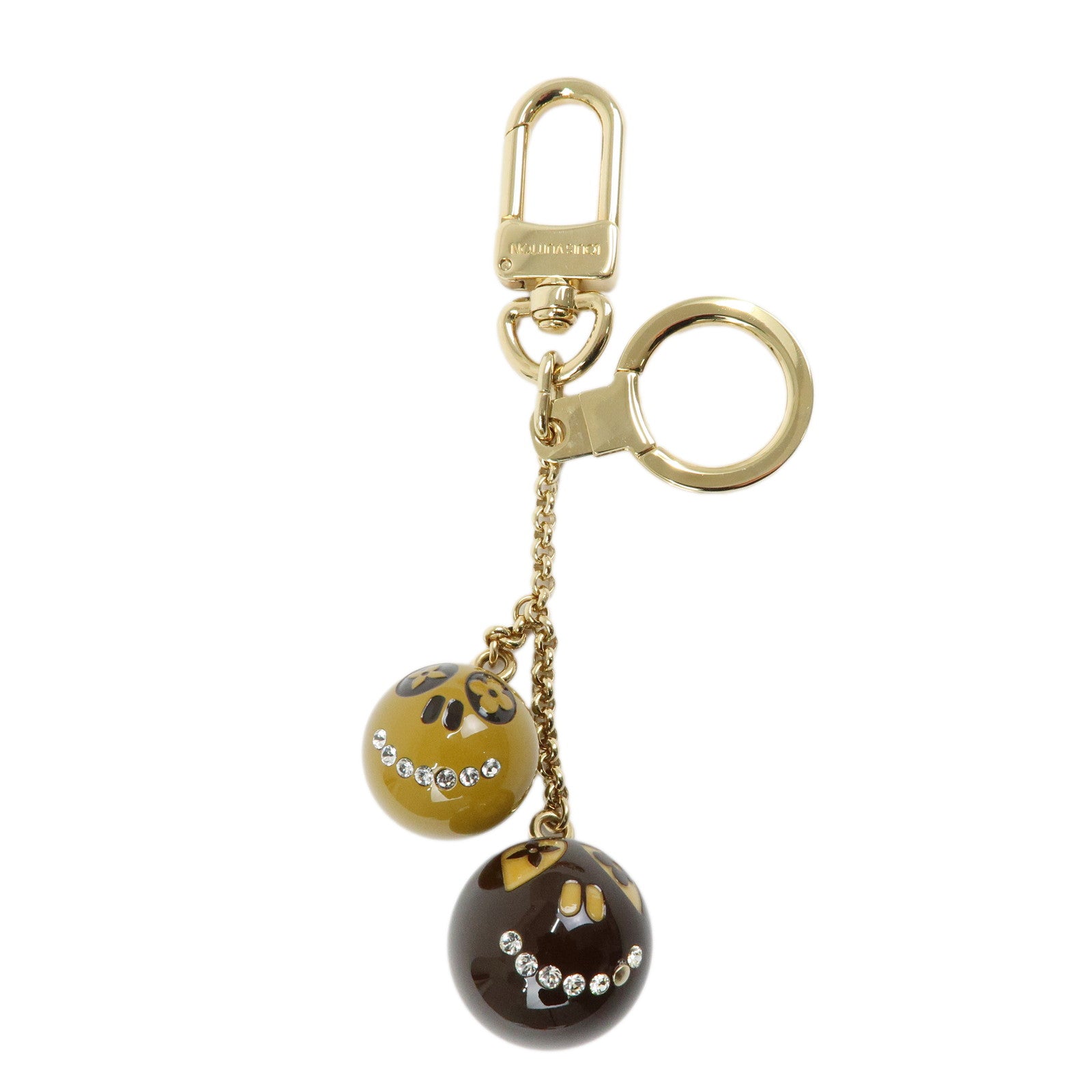Louis Vuitton Jack & Lucy Key Chain Halloween Brown Gold M65376