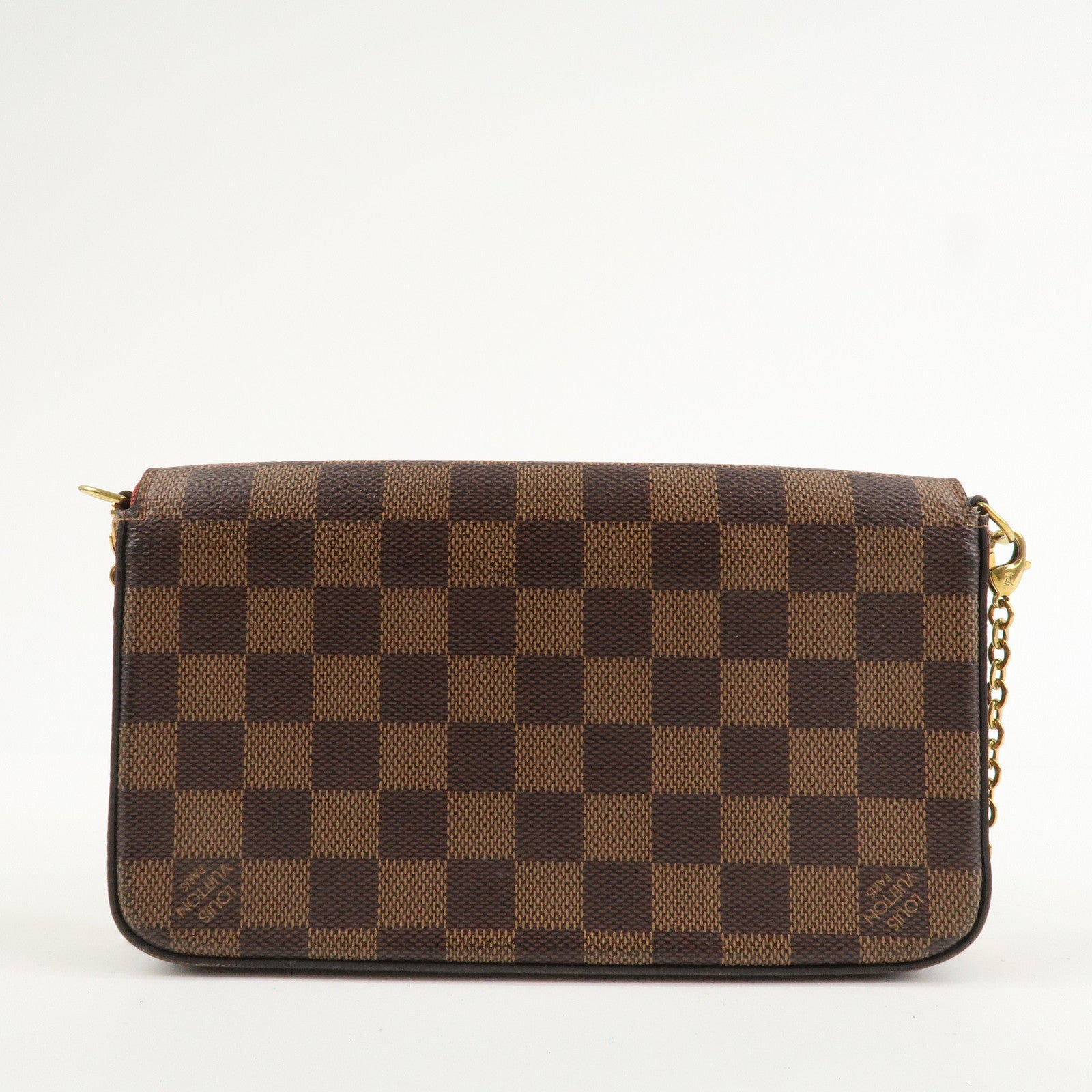 Louis Vuitton Damier Pochette Felicie Shoulder Bag Brown N40492 Used