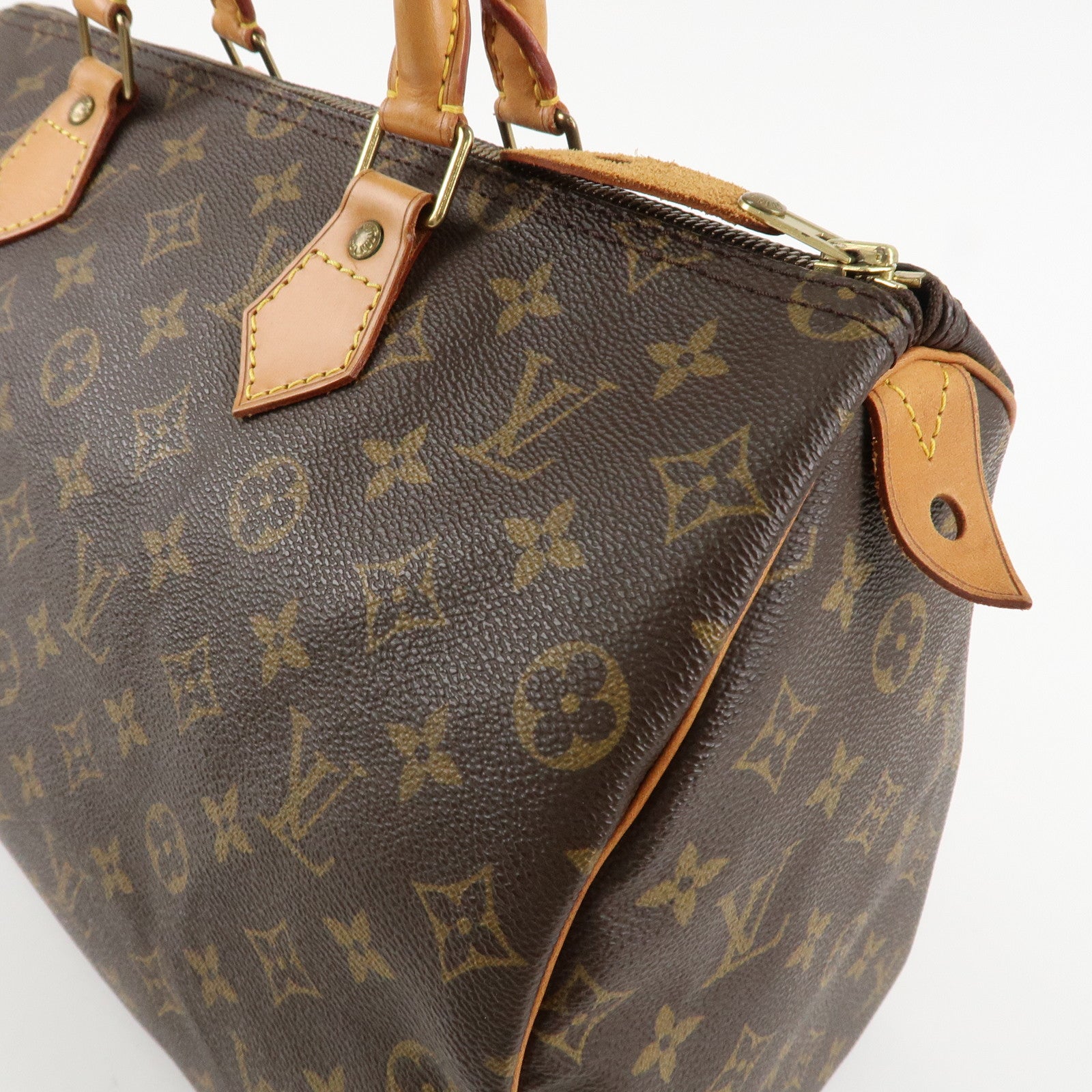 Louis Vuitton Monogram Speedy 35 Hand Bag Boston Bag Brown M41524