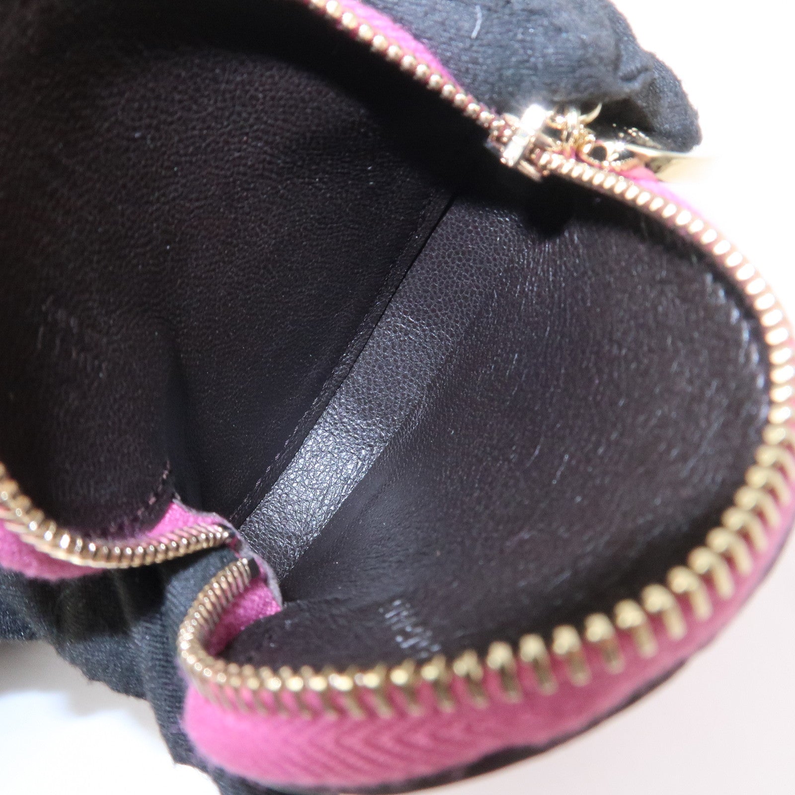 GUCCI Lovely Heart Guccissima Leather Coin Case MetallicPink 152615