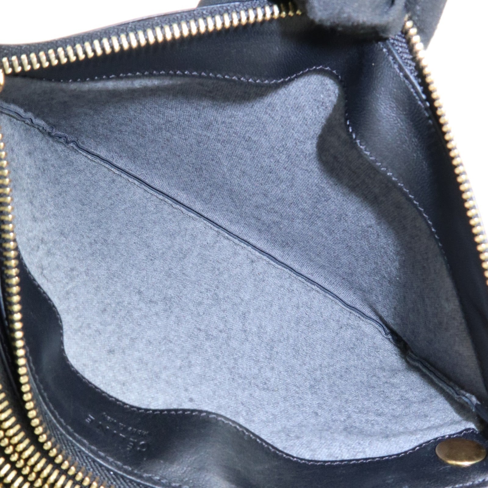 CELINE Trio Leather Shoulder Bag Crossbody Bag Black