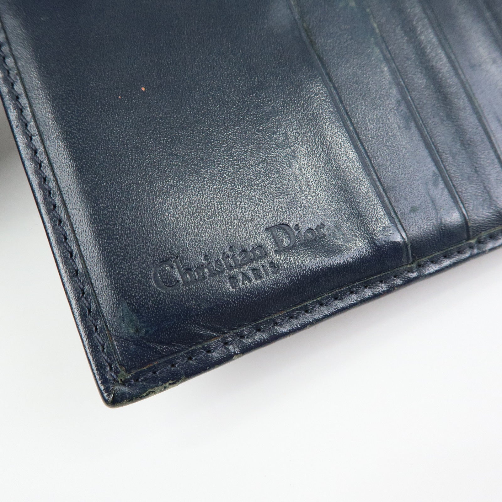 Christian Dior Trotter Lot of 2 Jacquard Canvas Leather Wallet Charm