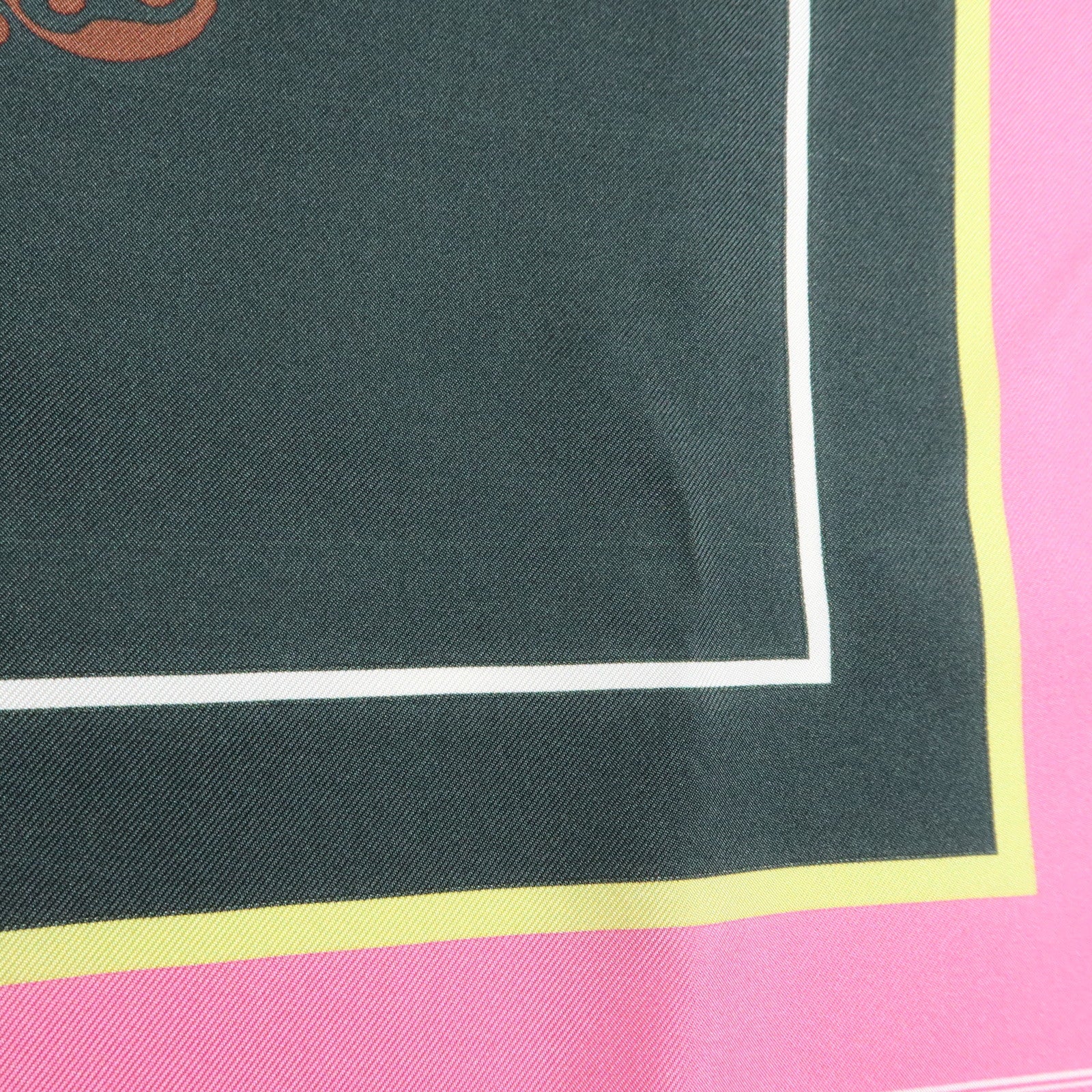 CHANEL Silk100% Scarf Paris Cuba Collection Pink Black Brown