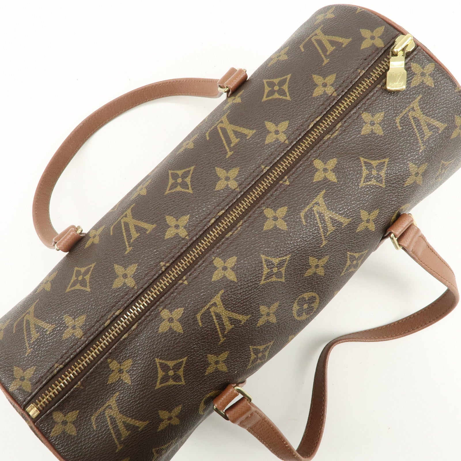 Louis Vuitton Monogram Papillon 30 Hand Bag Brown M51365