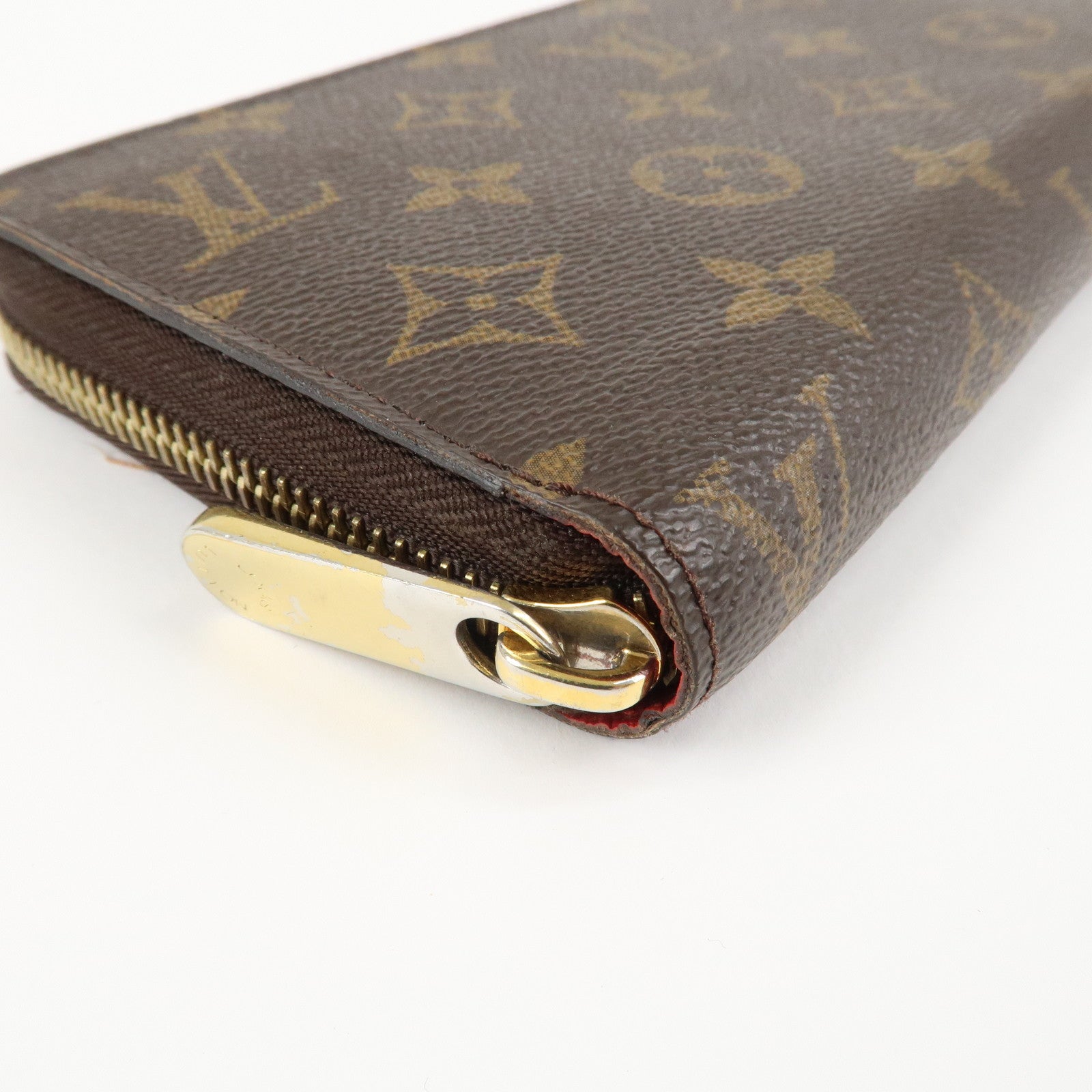 Louis Vuitton Monogram Round Zippy Wallet Long Wallet Coquelicot M41896 Used