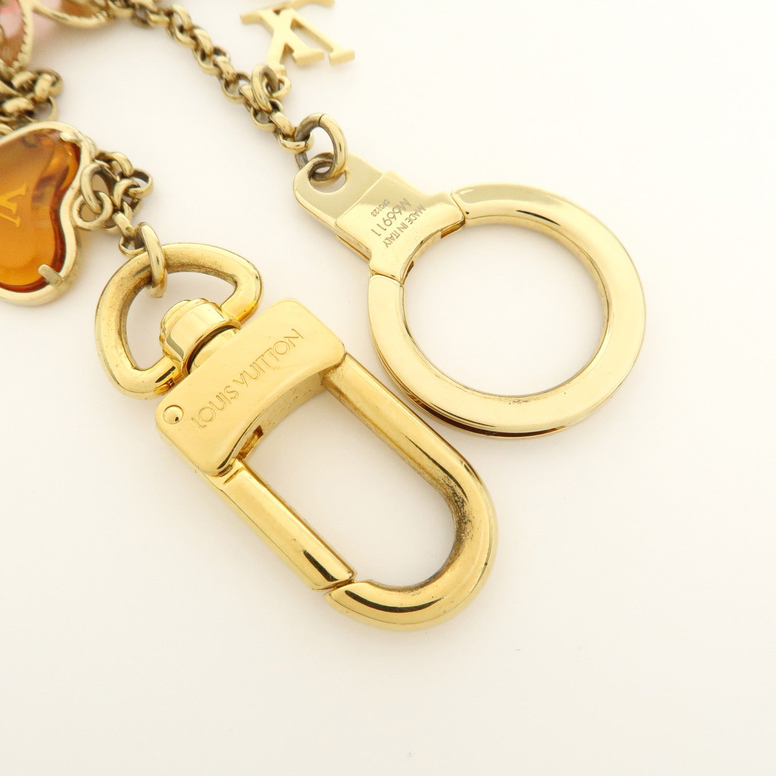 Louis Vuitton Bijou Sac Chaine Bee Fleur Bag Charm Gold M66911