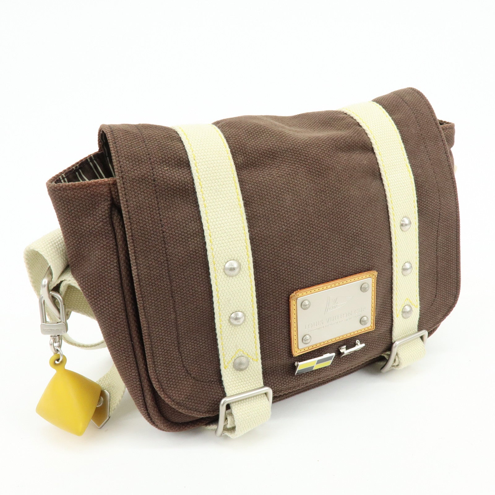 Louis Vuitton Antigua Besace PM Canvas Shoulder Bag Mocha M80661