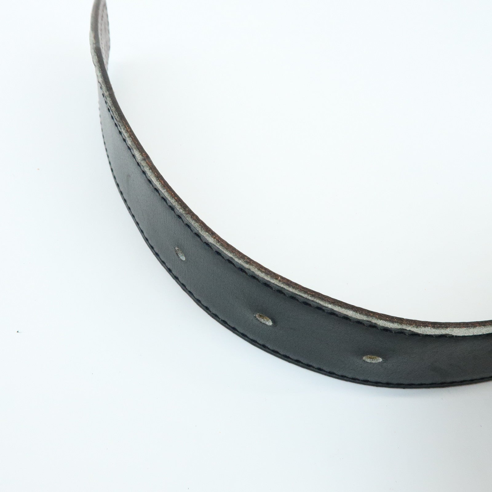 HERMES BoxCalf H Buckle Reversible Constance Belt □B Stamped Black