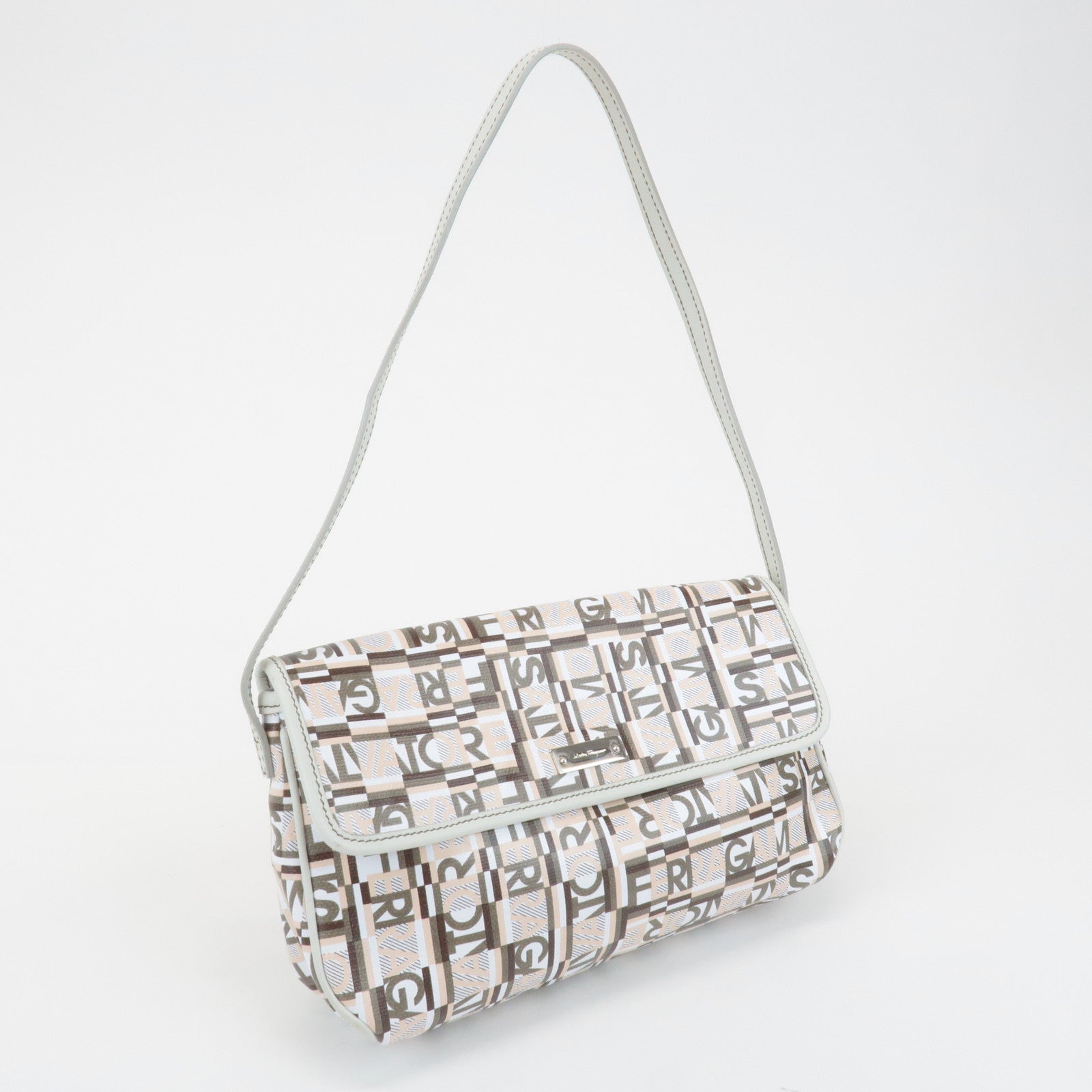 Ferragamo Leather PVC Accessoires Pouch Shoulder Bag Multicolor Used