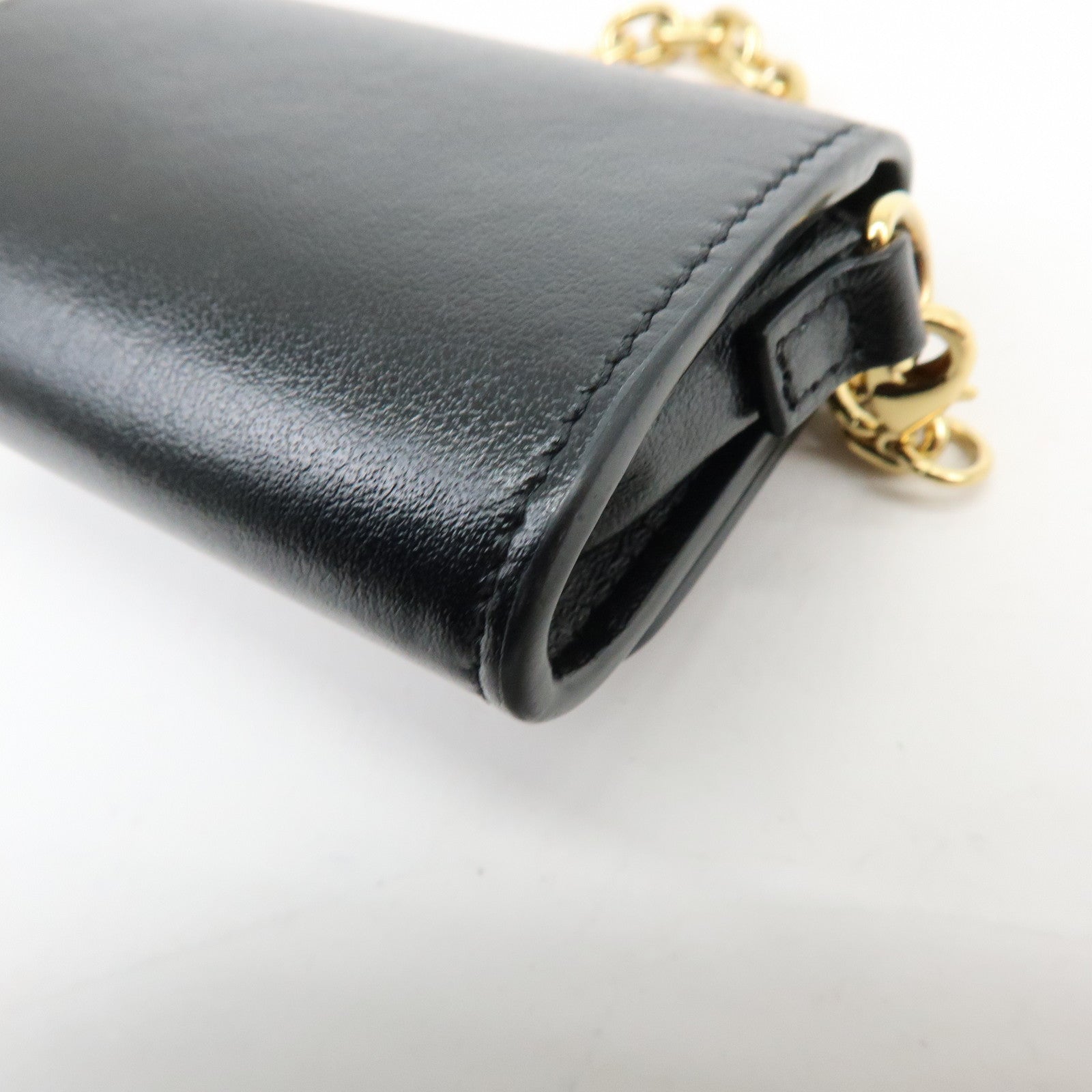 Louis Vuitton Leather Bijou Sac Earphone Case Pouch Noir M00829