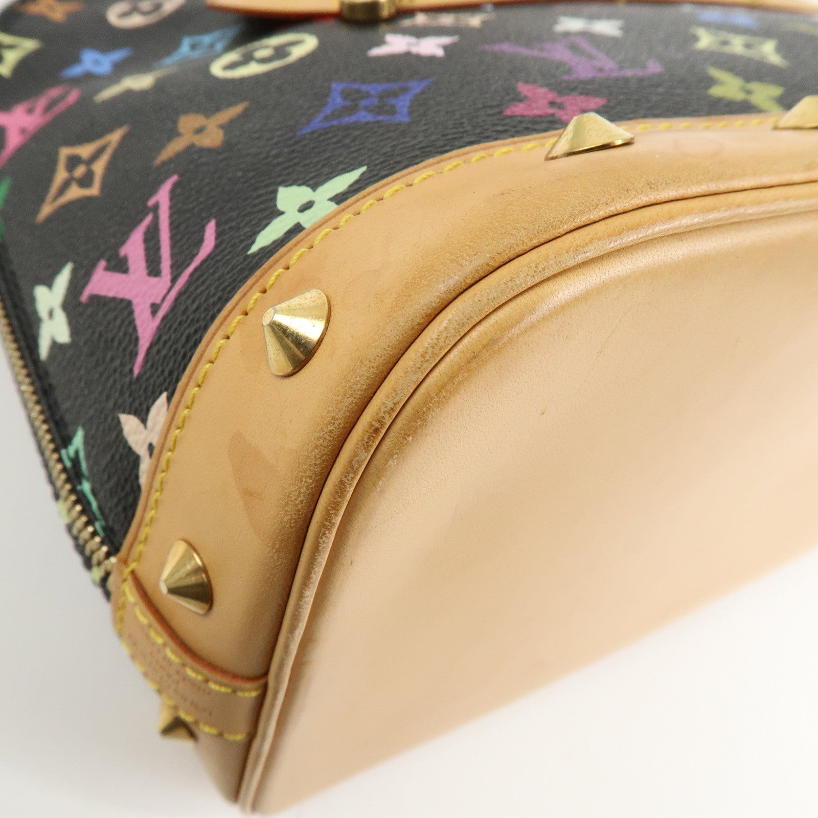 Louis Vuitton Monogram Multicolor Alma Hand Bag Noir M92646 Used