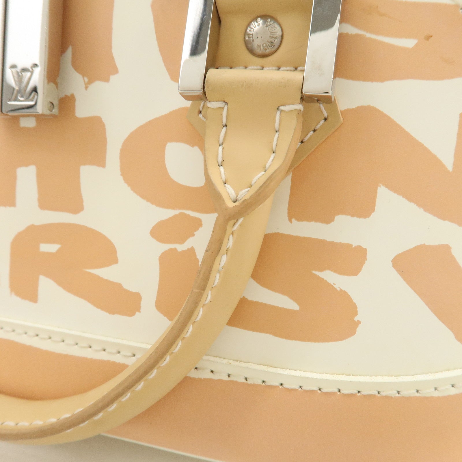Louis Vuitton Monogram Graffiti Alma PM Hand Bag Beige Ivory M92178