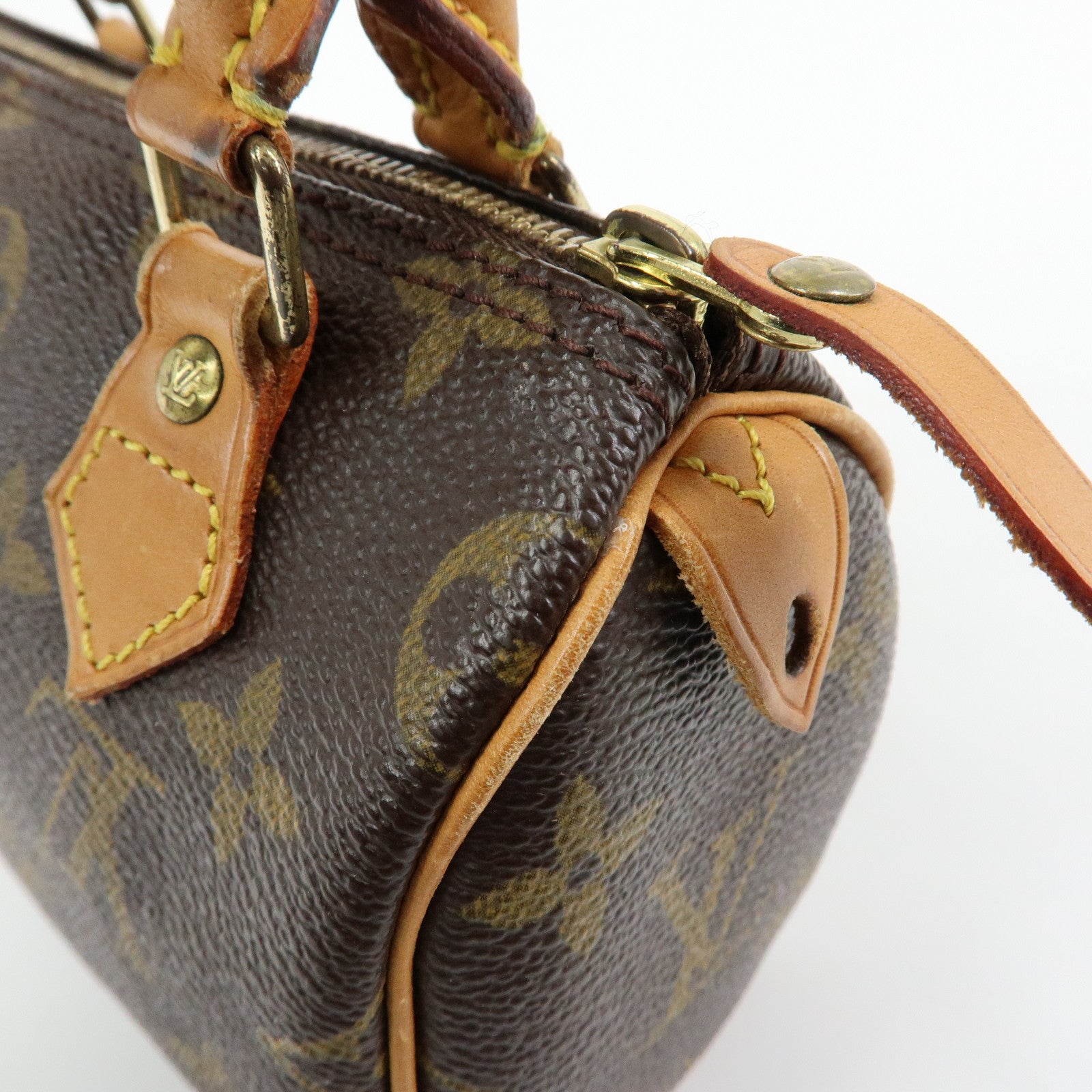 Louis Vuitton Monogram Mini Speedy Hand Shoulder Bag Brown M41534