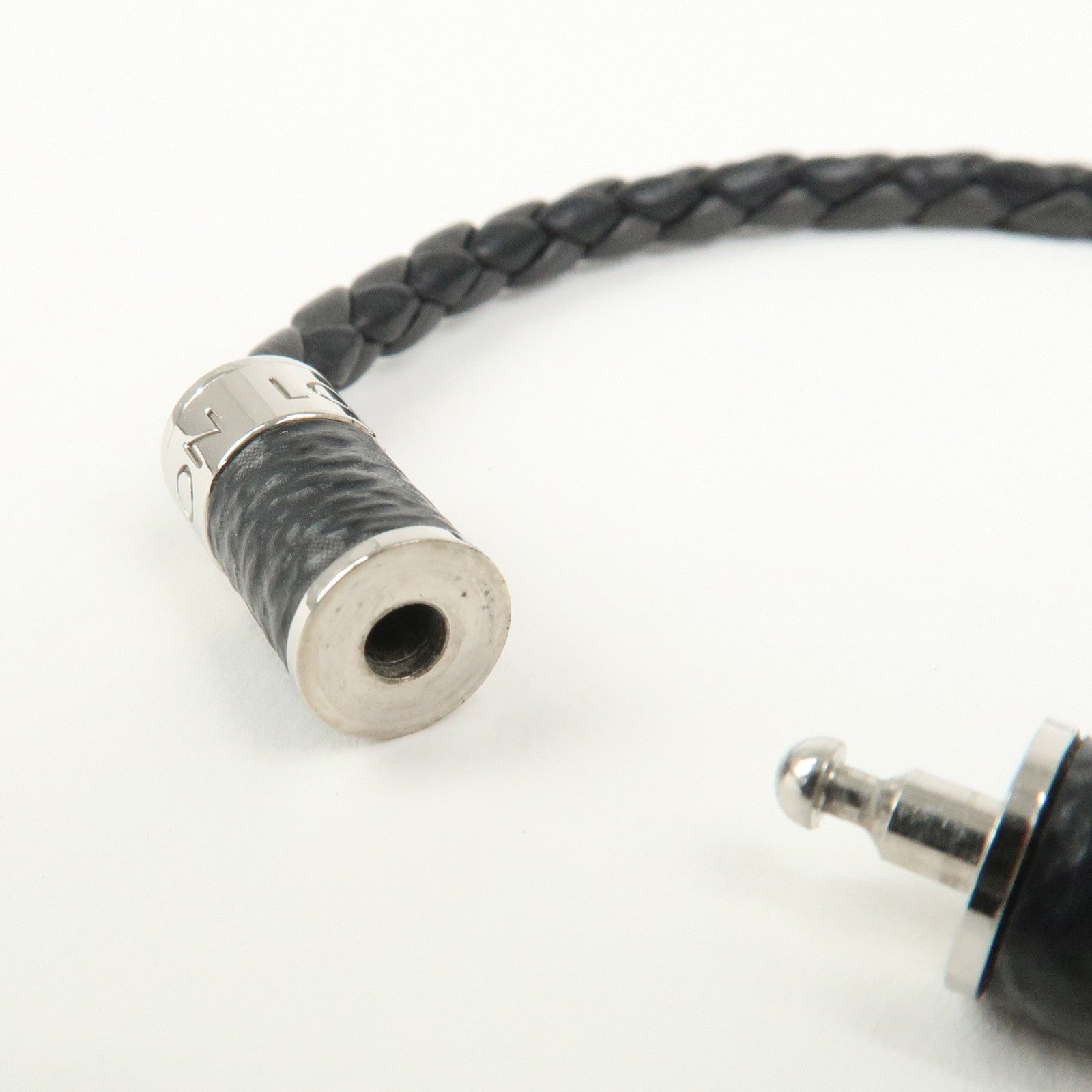 Louis Vuitton Monogram Eclipse Leather Bracelet Braided It M6588