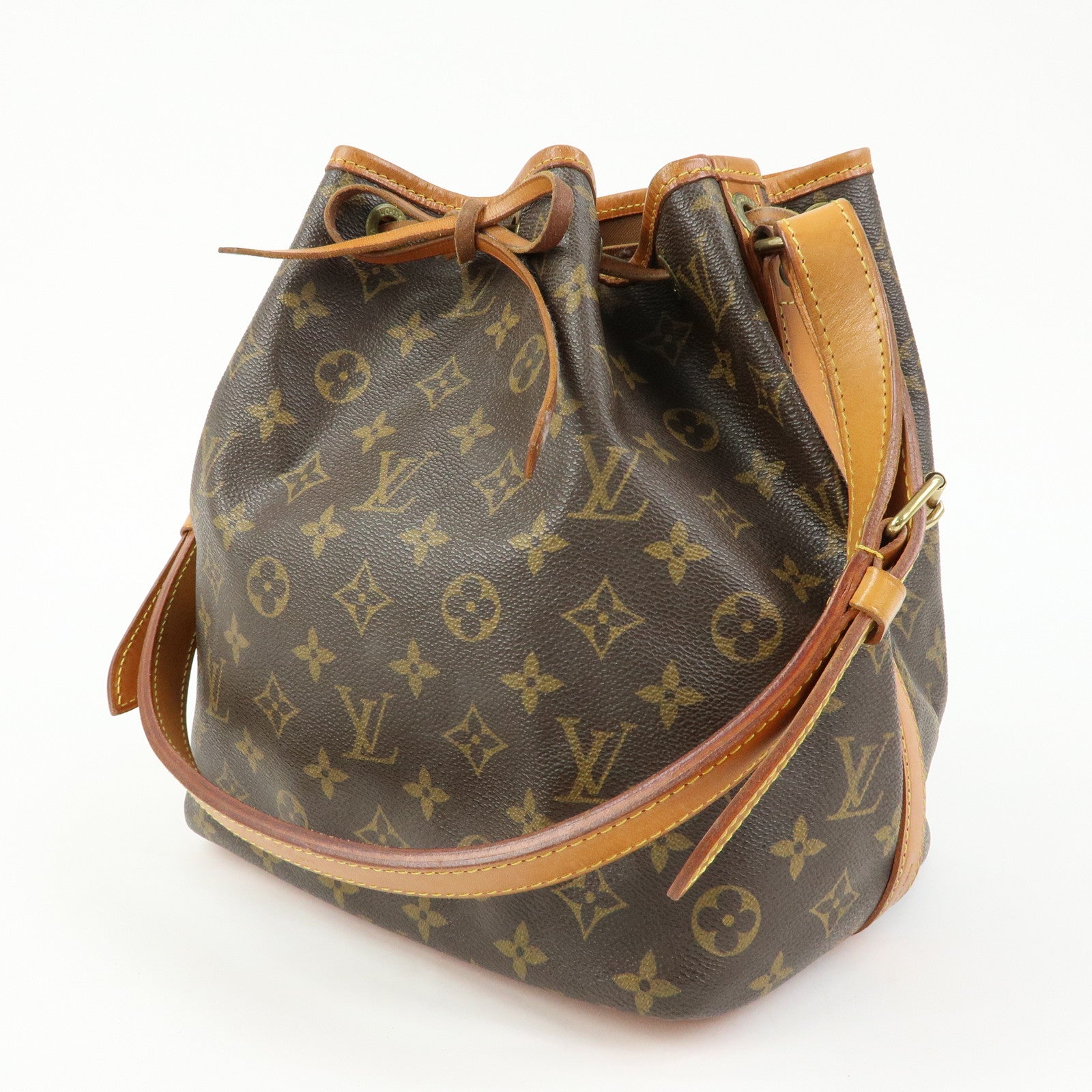 Louis Vuitton Monogram Petit Noe Shoulder Bag Brown M42226