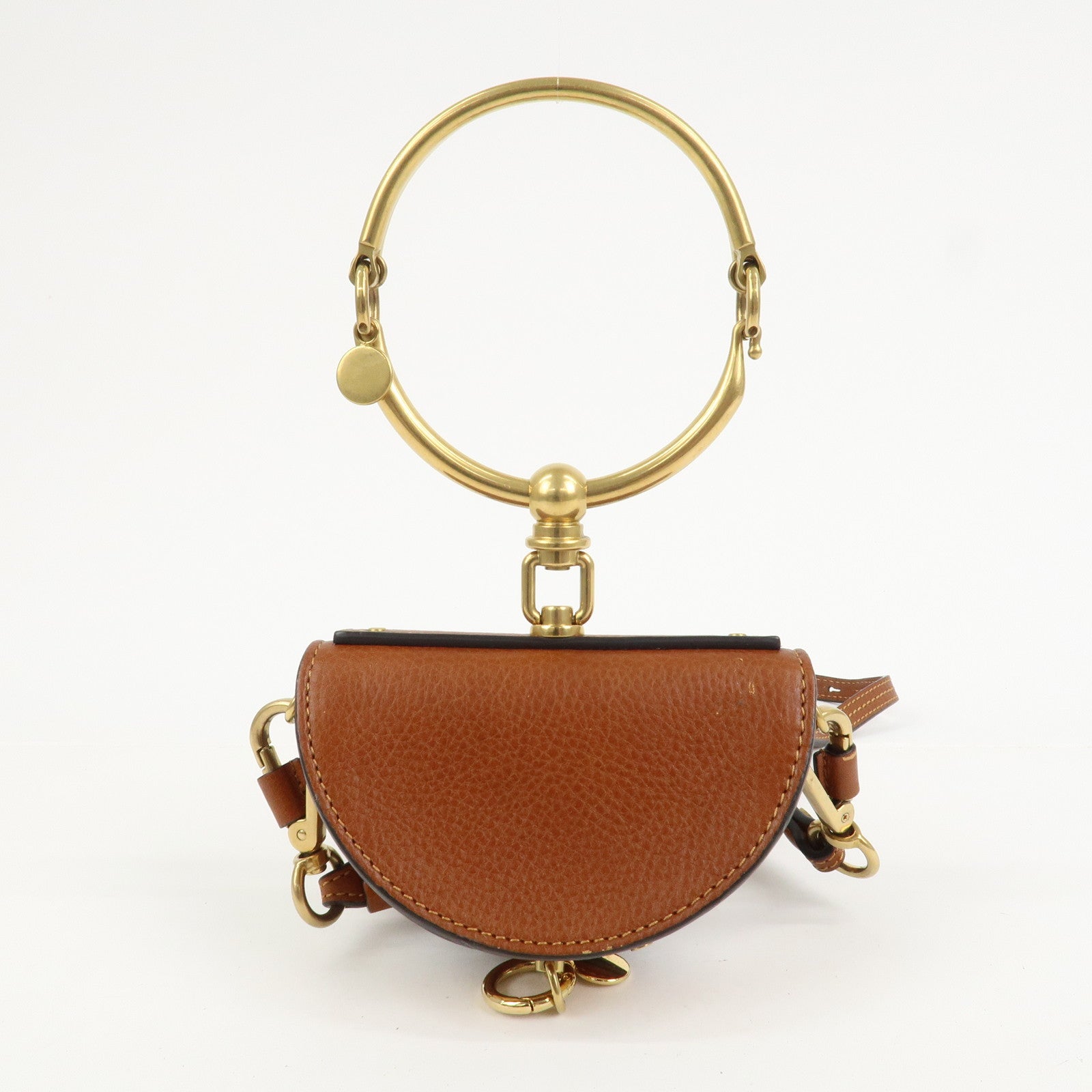 Chloe Alphabet Nile Minaudier Calf Leather 2Way Bag Shoulder Bag